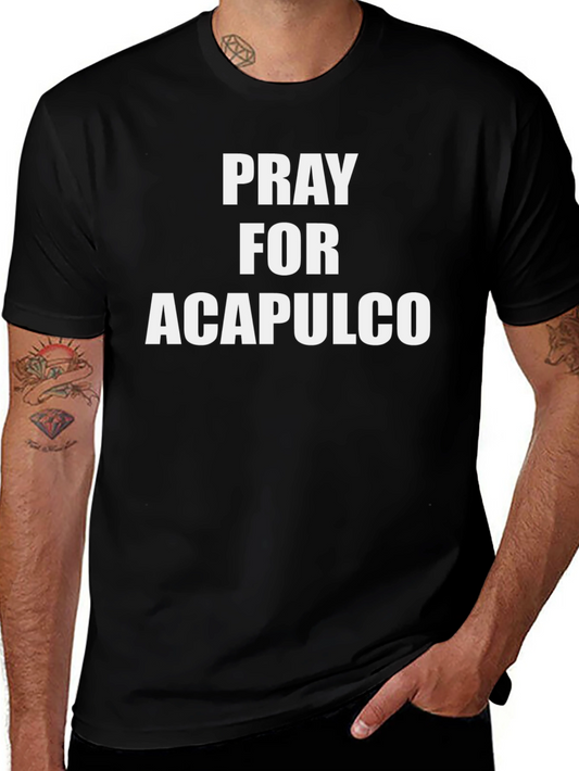 Pray for Acapulco T-Shirt Black