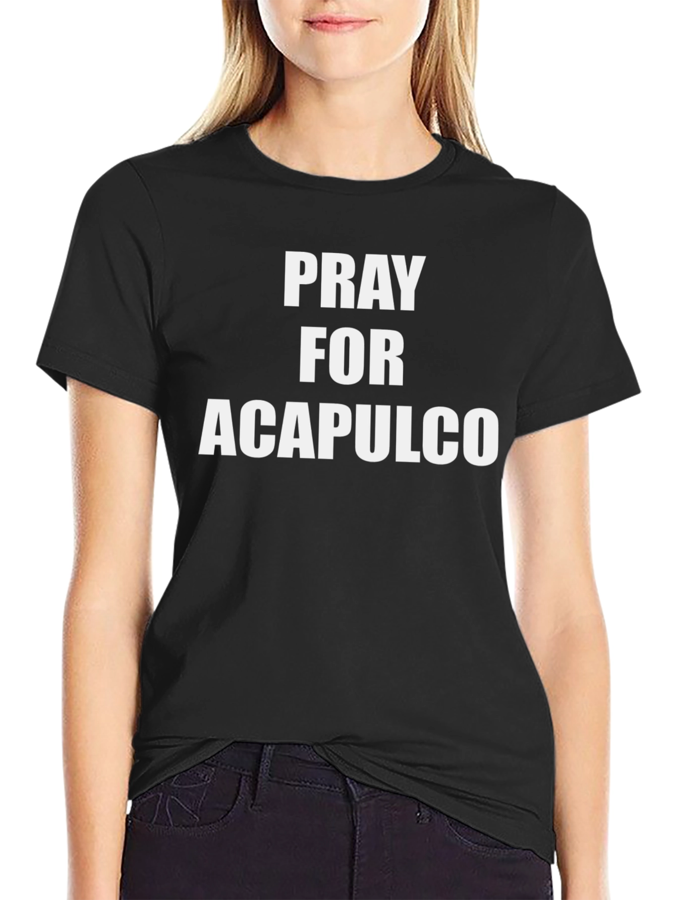 Pray for Acapulco T-Shirt Black