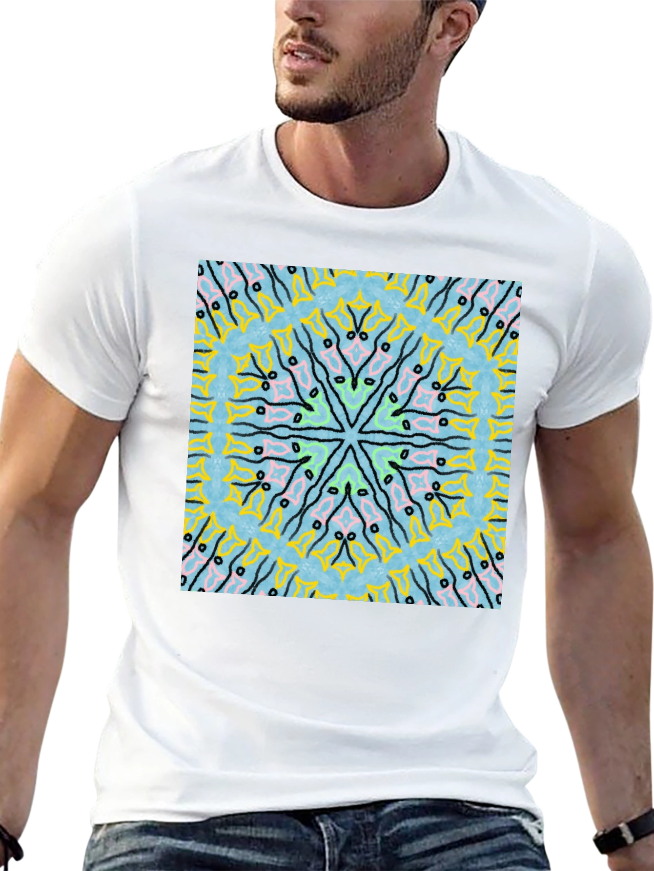 Kaleidoscope Graphic Black T-Shirt