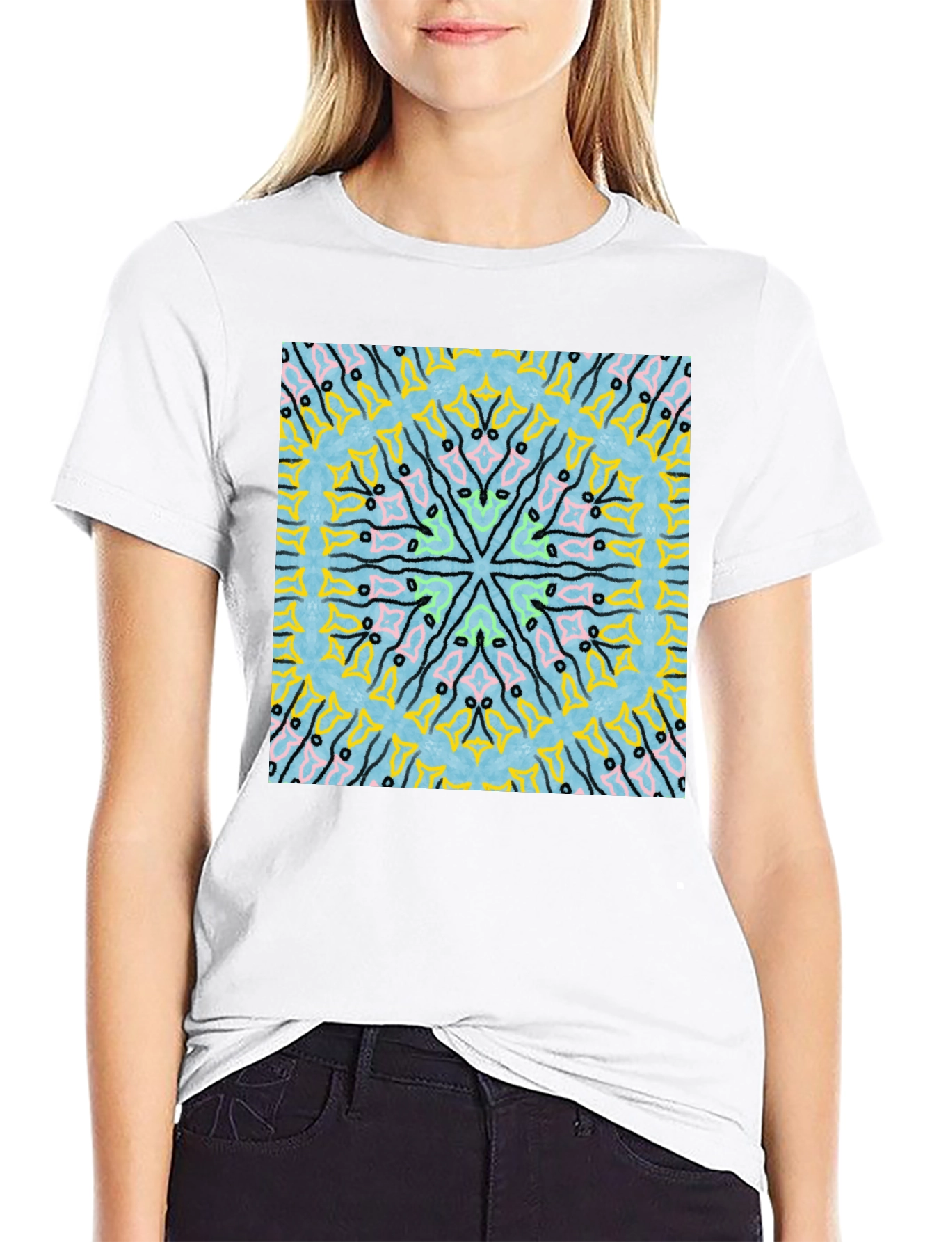 Kaleidoscope Graphic Black T-Shirt