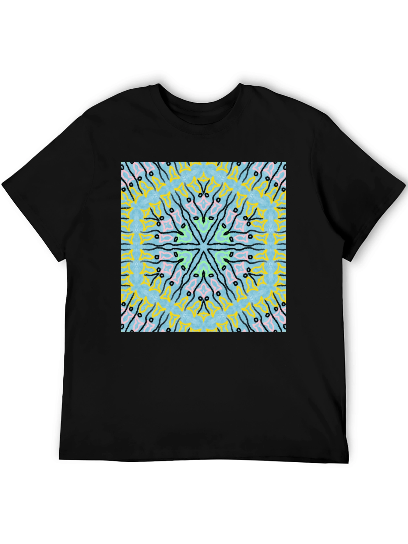 Kaleidoscope Graphic Black T-Shirt