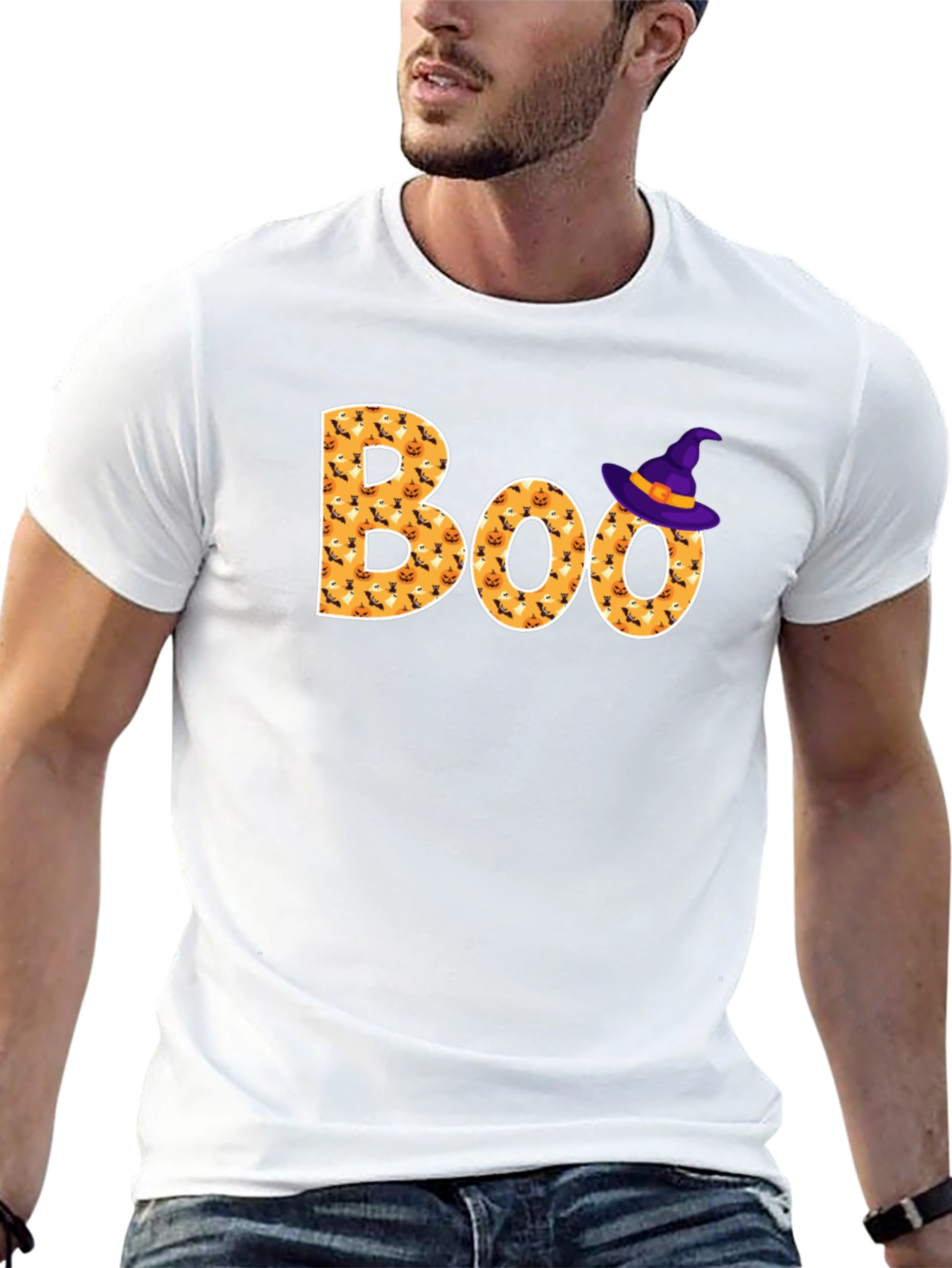 Boo Halloween Graphic Tee - Spooky Season Shirt