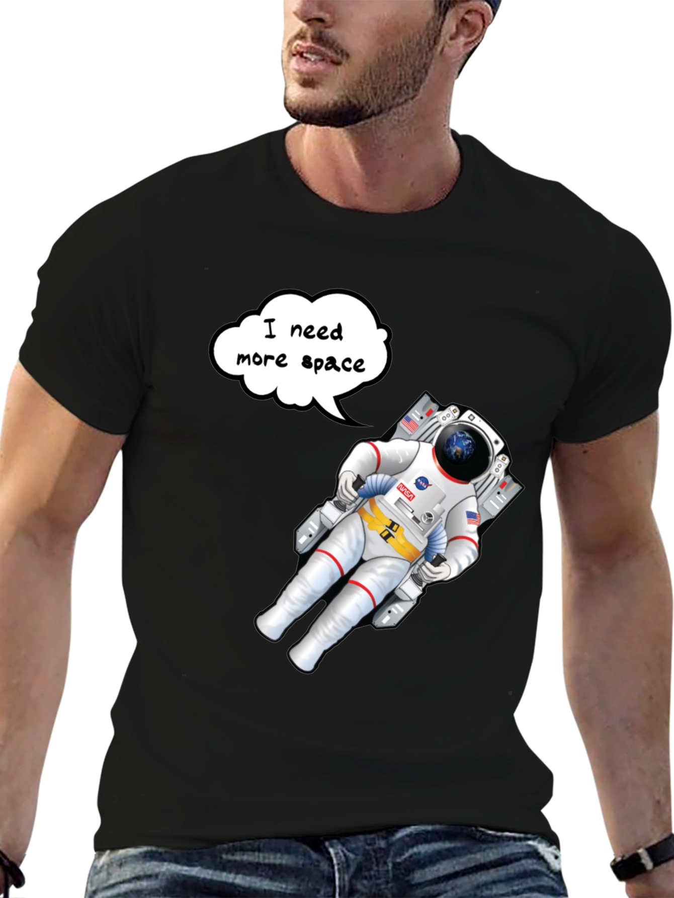 Cosmic Comfort Tee: Astronaut Graphic T-Shirt