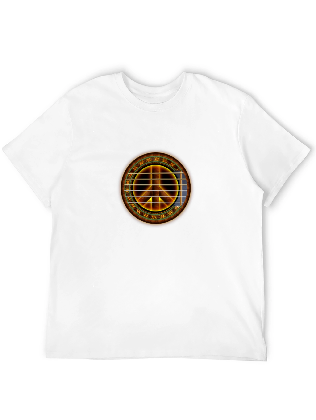 Peace Sign Guitar Soundhole T-Shirt