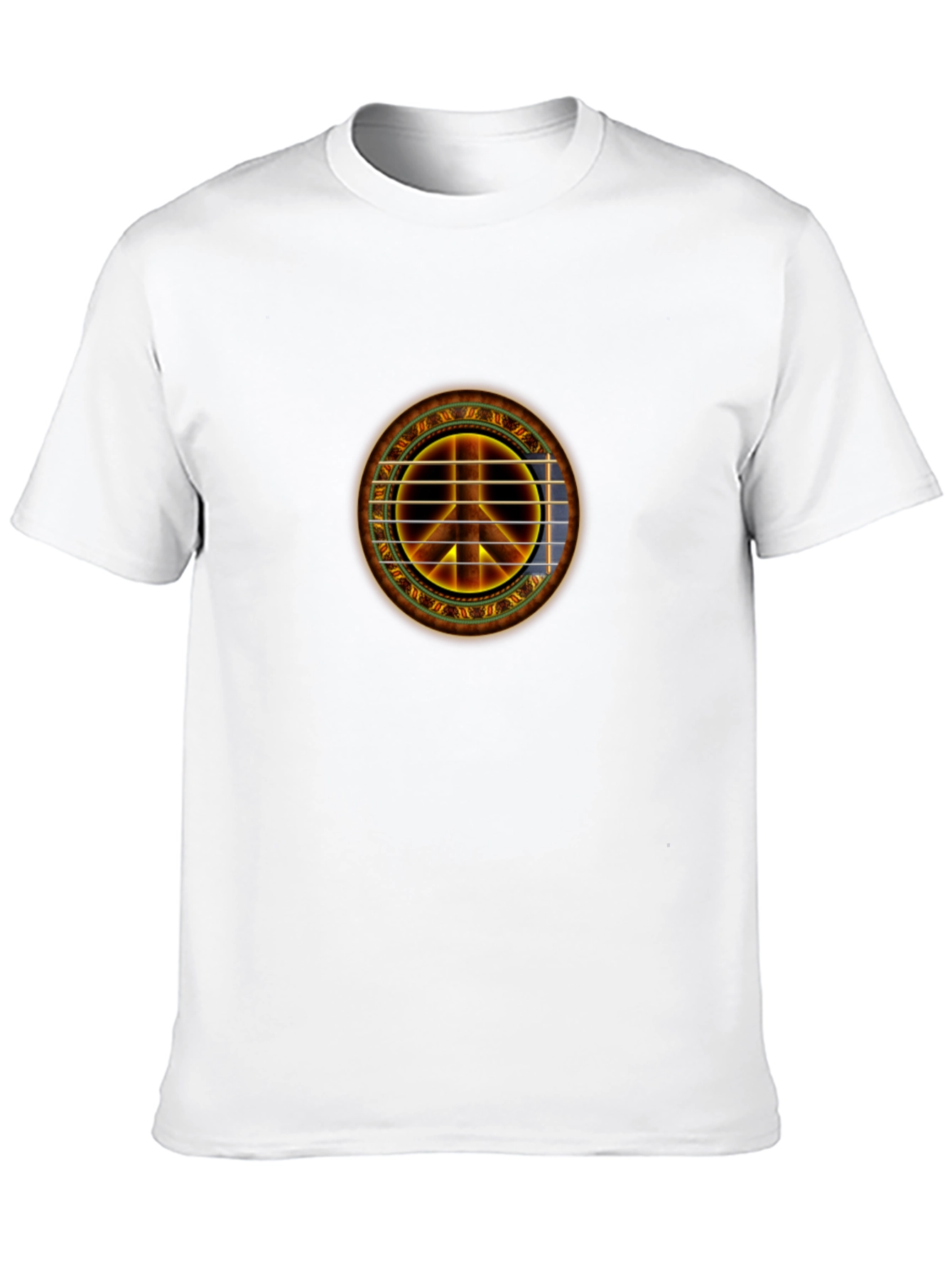 Peace Sign Guitar Soundhole T-Shirt