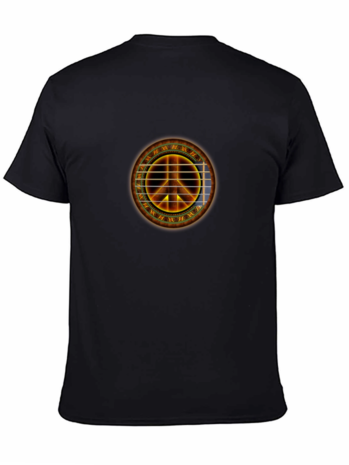 Peace Sign Guitar Soundhole T-Shirt