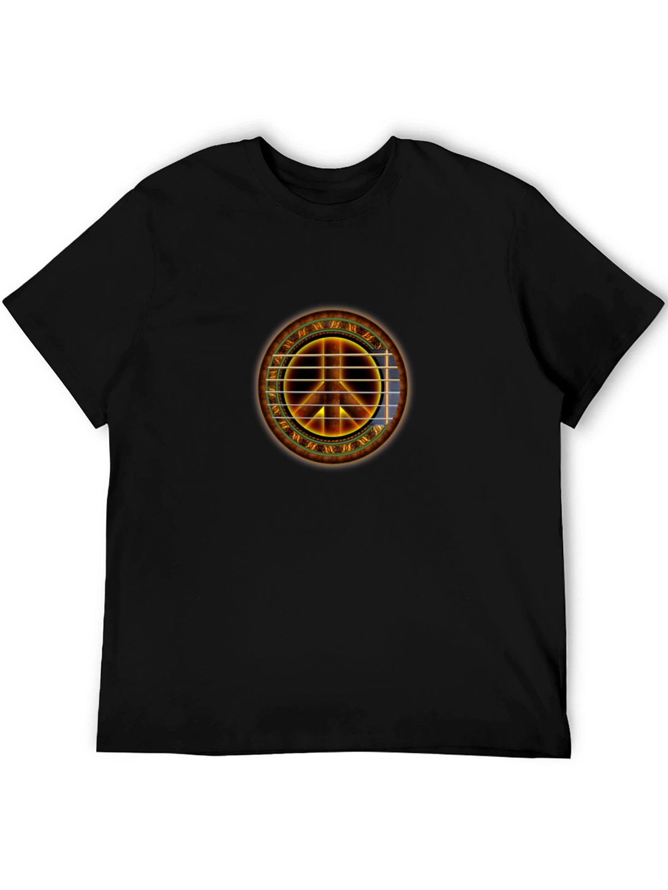 Peace Sign Guitar Soundhole T-Shirt