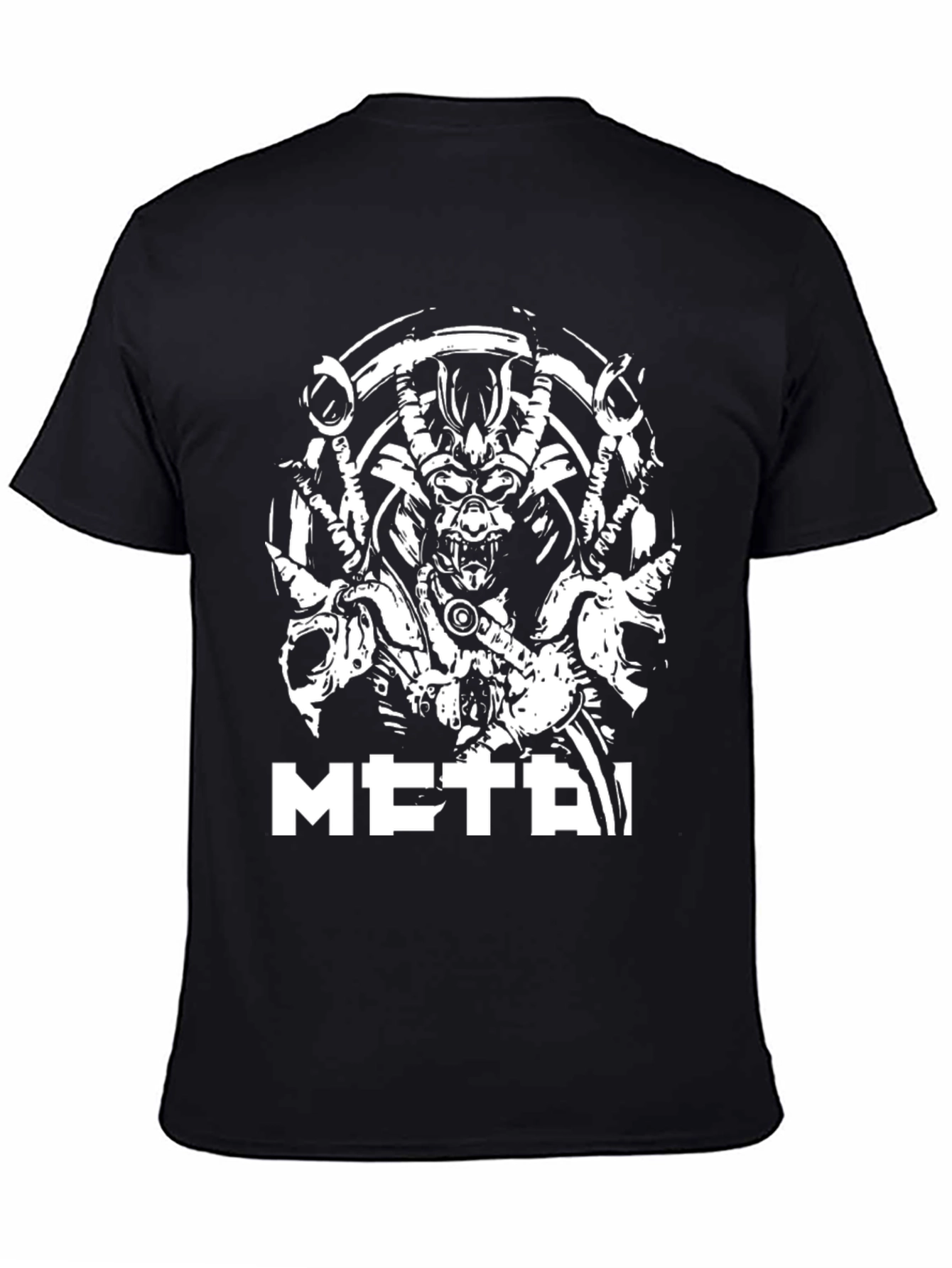 Metal Graphic Tee - Black Cotton T-Shirt