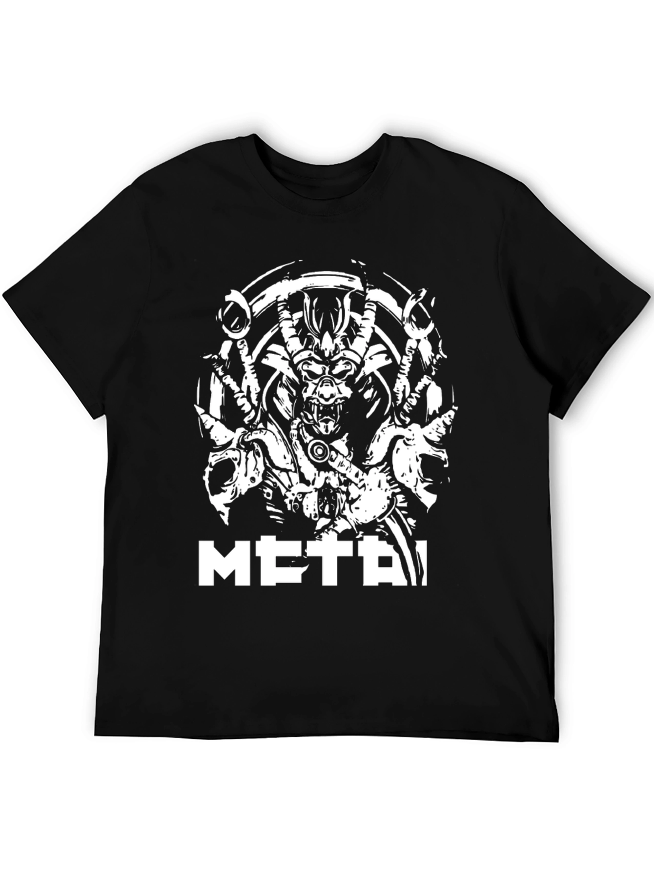 Metal Graphic Tee - Black Cotton T-Shirt