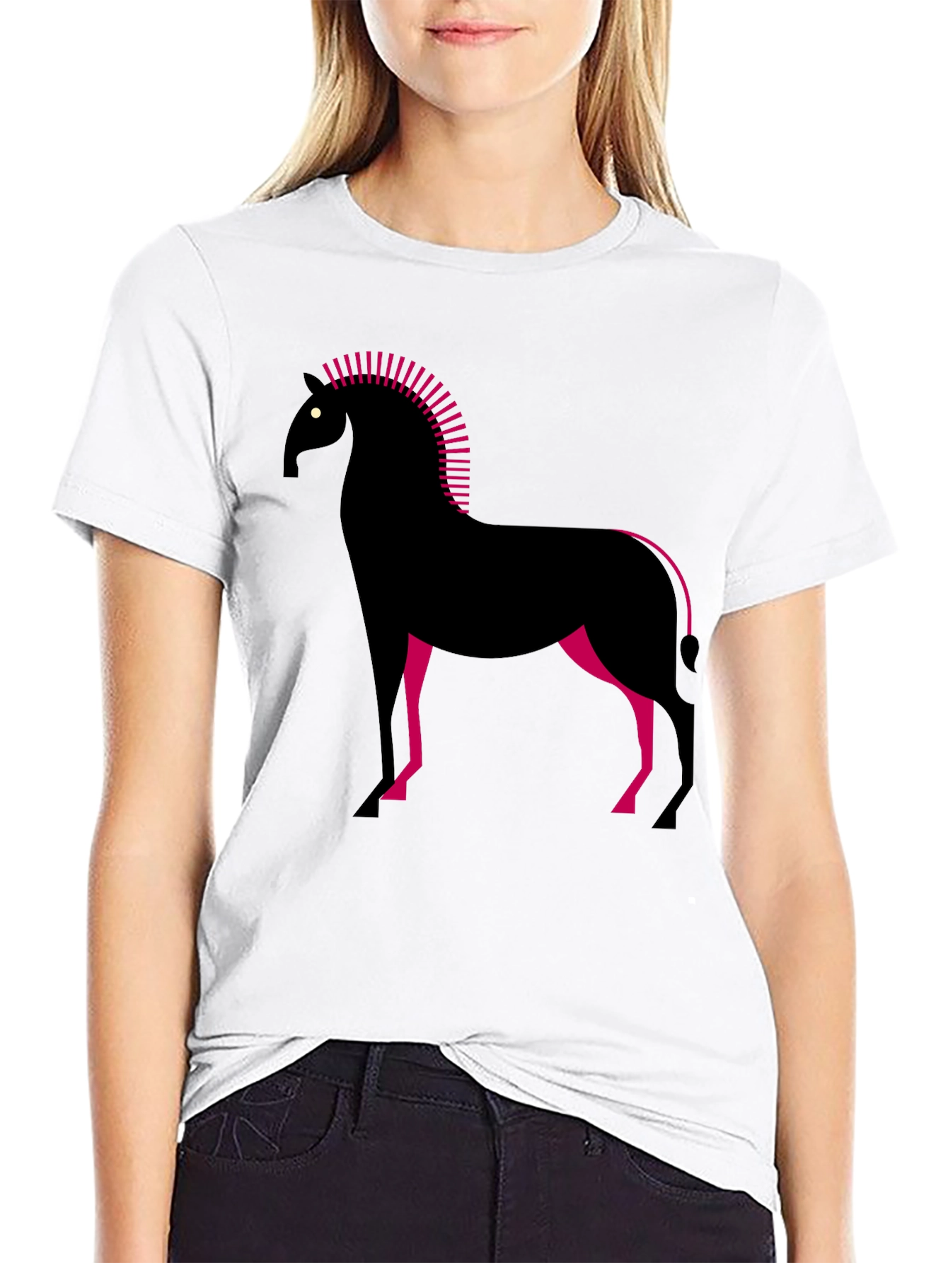 Geometric Horse Graphic T-Shirt
