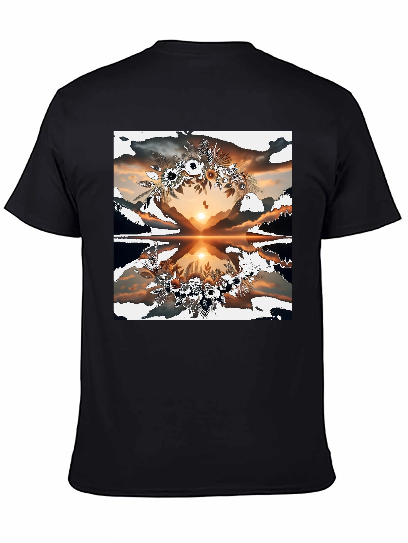 Sunset Reflection Floral Graphic Tee