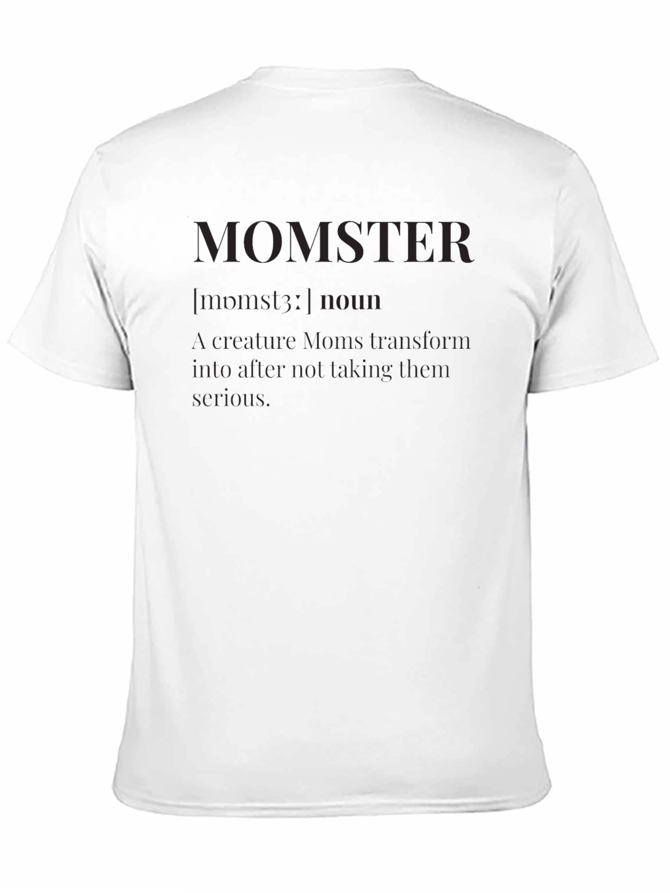 Momster Definition Black T-Shirt Funny Mom Gift