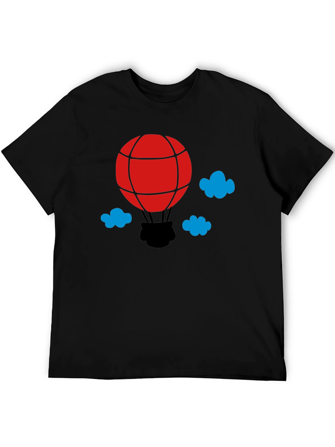 Balloon Graphic T-Shirt - Black Cotton Tee