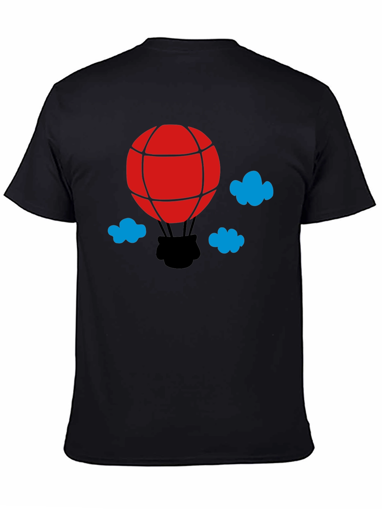 Balloon Graphic T-Shirt - Black Cotton Tee