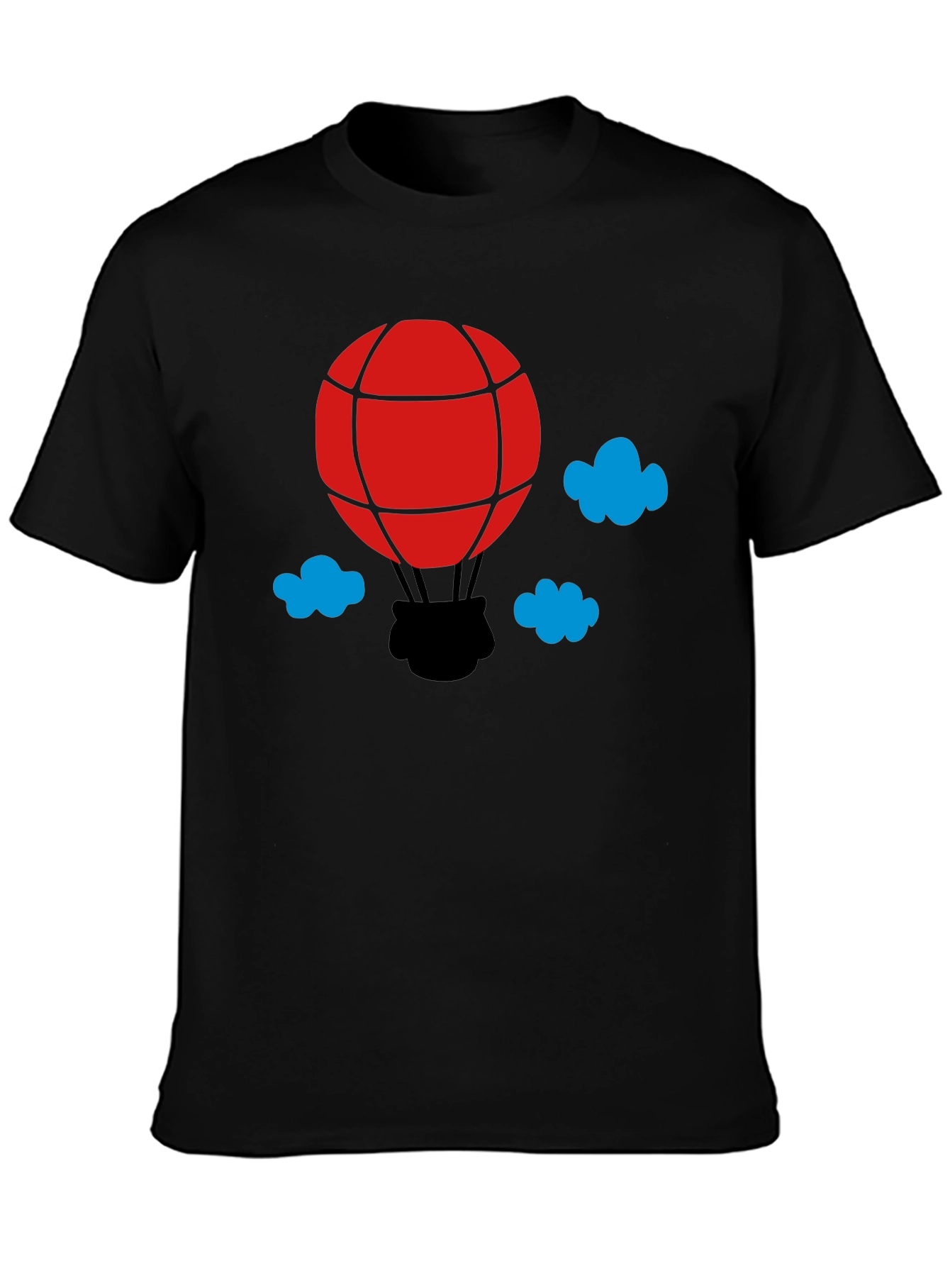 Balloon Graphic T-Shirt - Black Cotton Tee