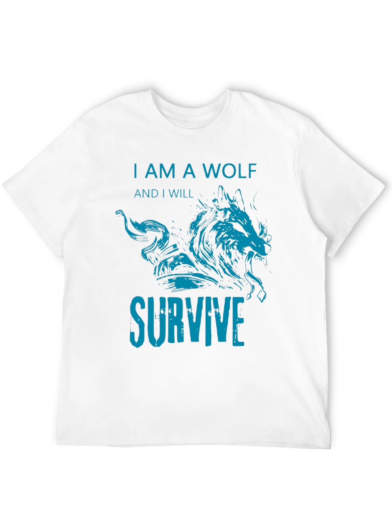 I Am A Wolf Graphic T-Shirt - Black