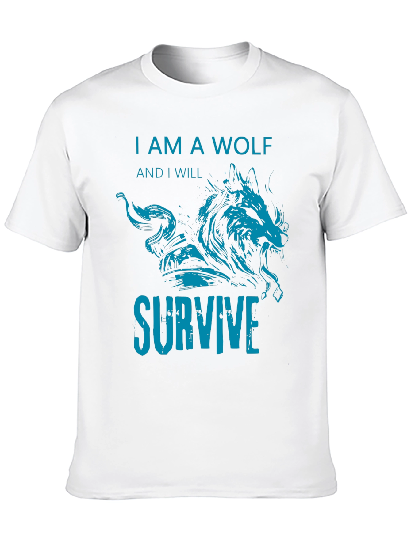I Am A Wolf Graphic T-Shirt - Black
