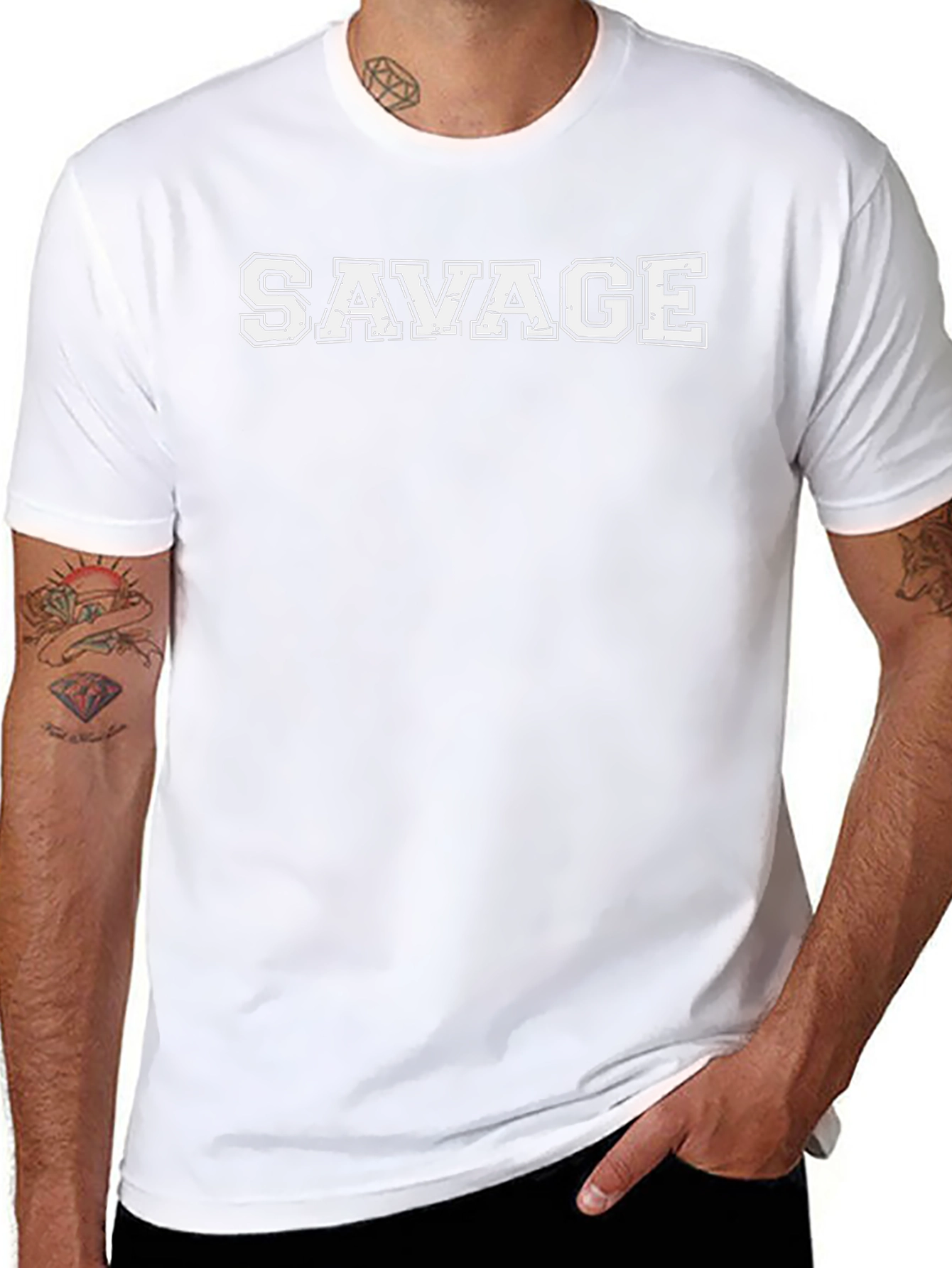 Savage Graphic Print Crew Neck T-Shirt