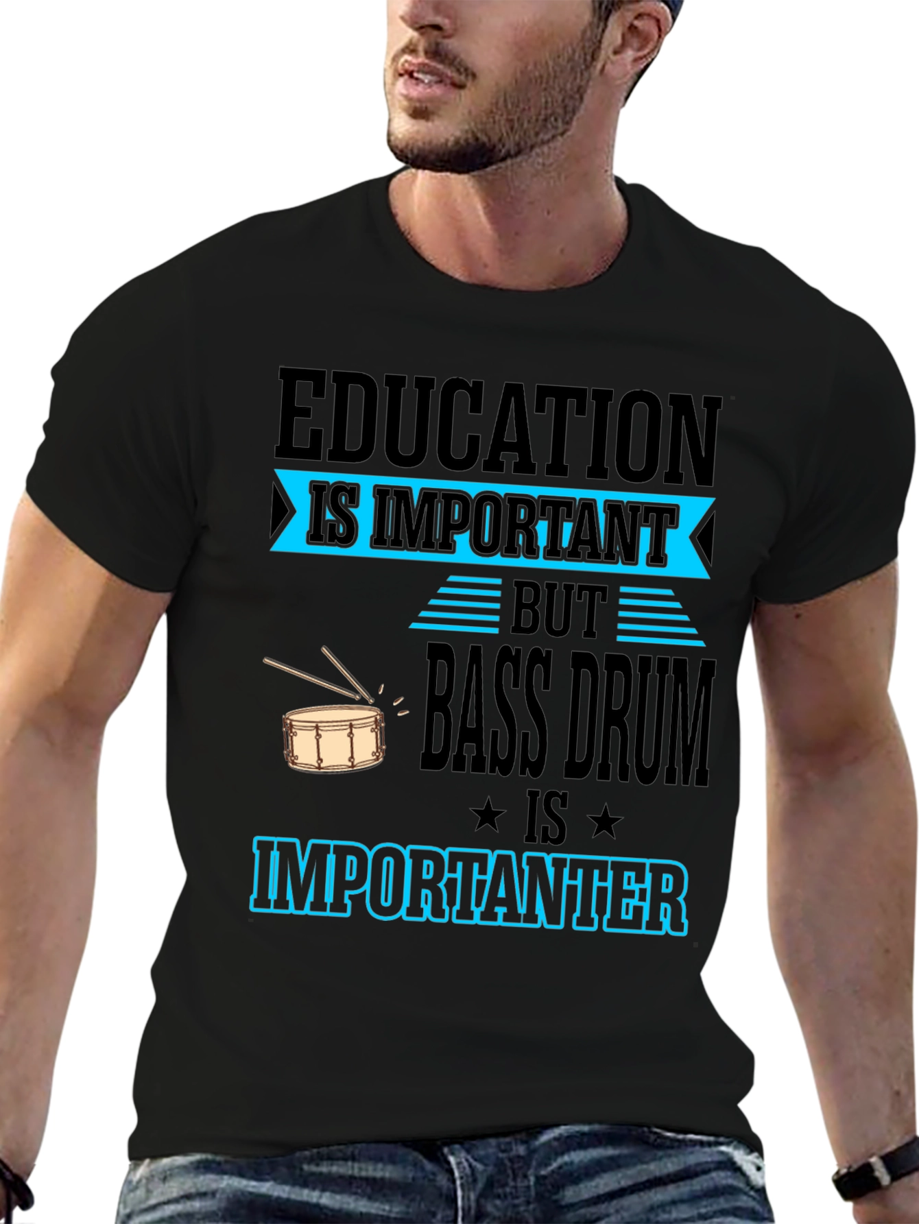 Education is Important Bass Drum T-Shirt
