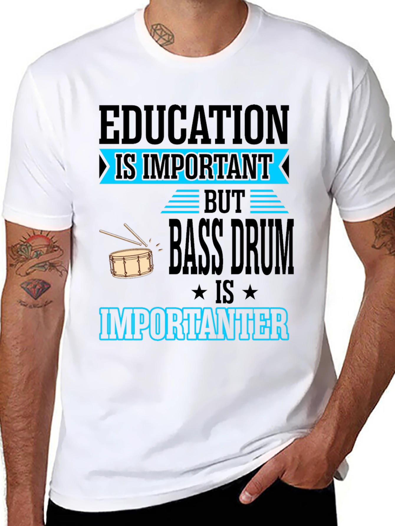 Education is Important Bass Drum T-Shirt