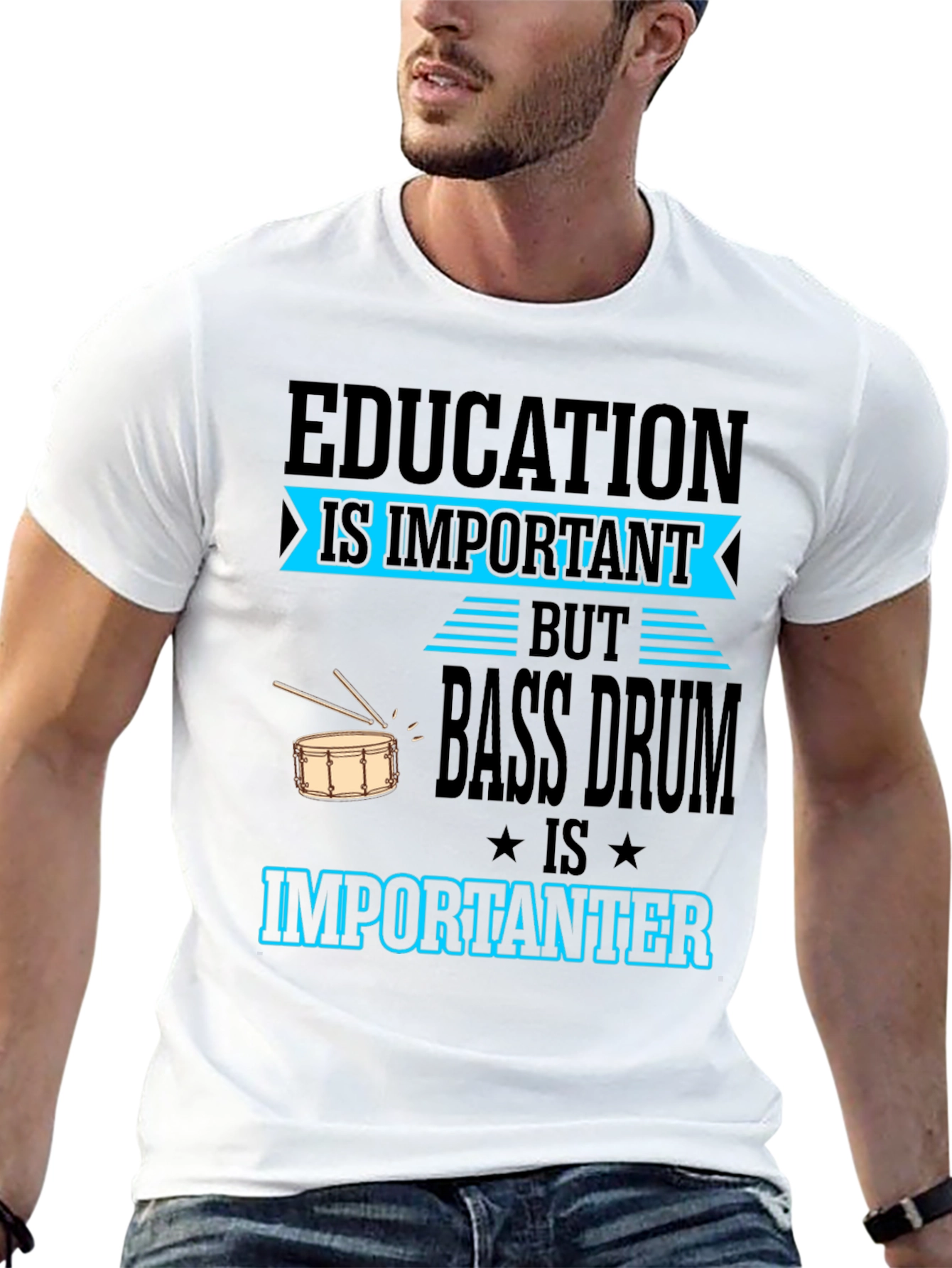Education is Important Bass Drum T-Shirt