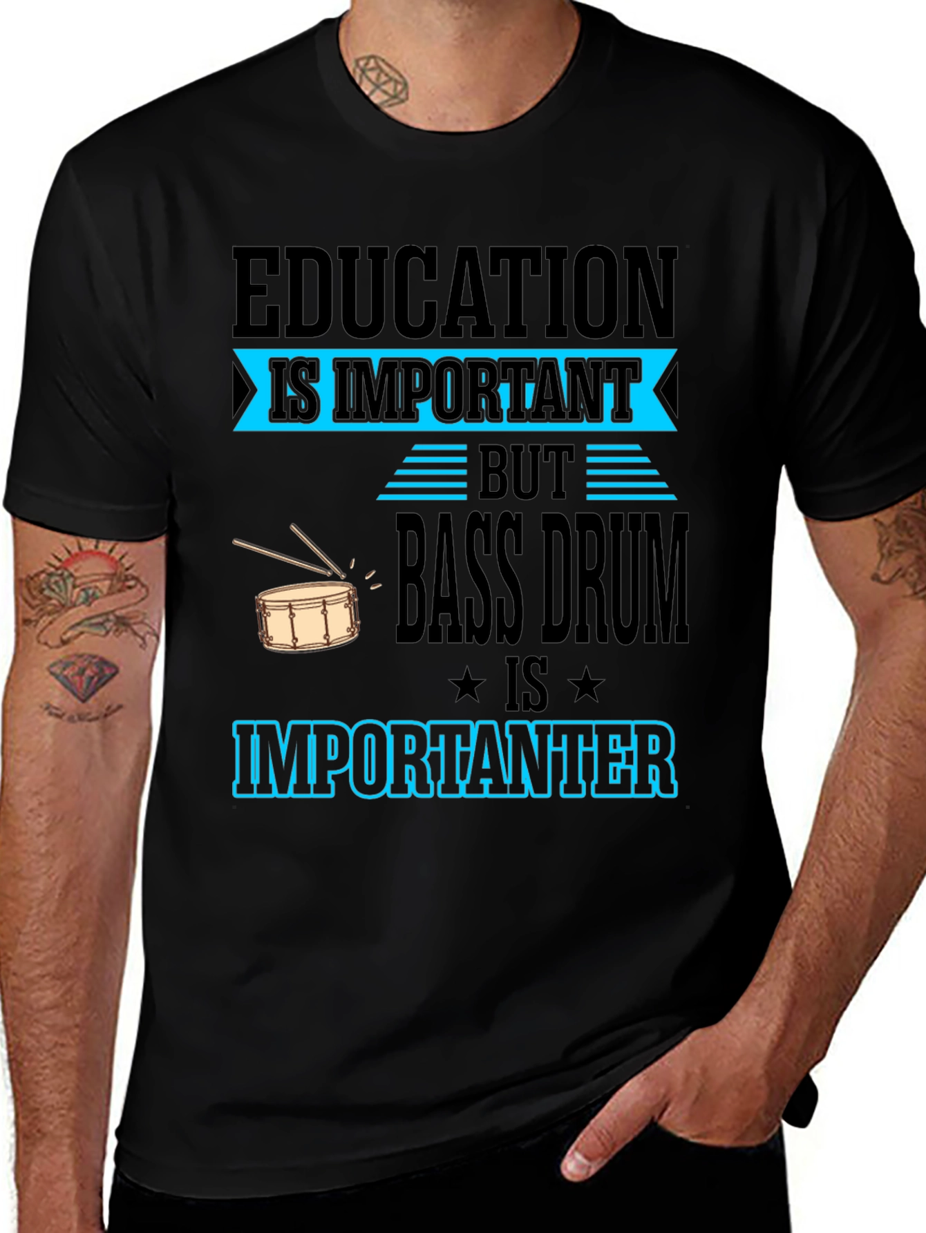 Education is Important Bass Drum T-Shirt