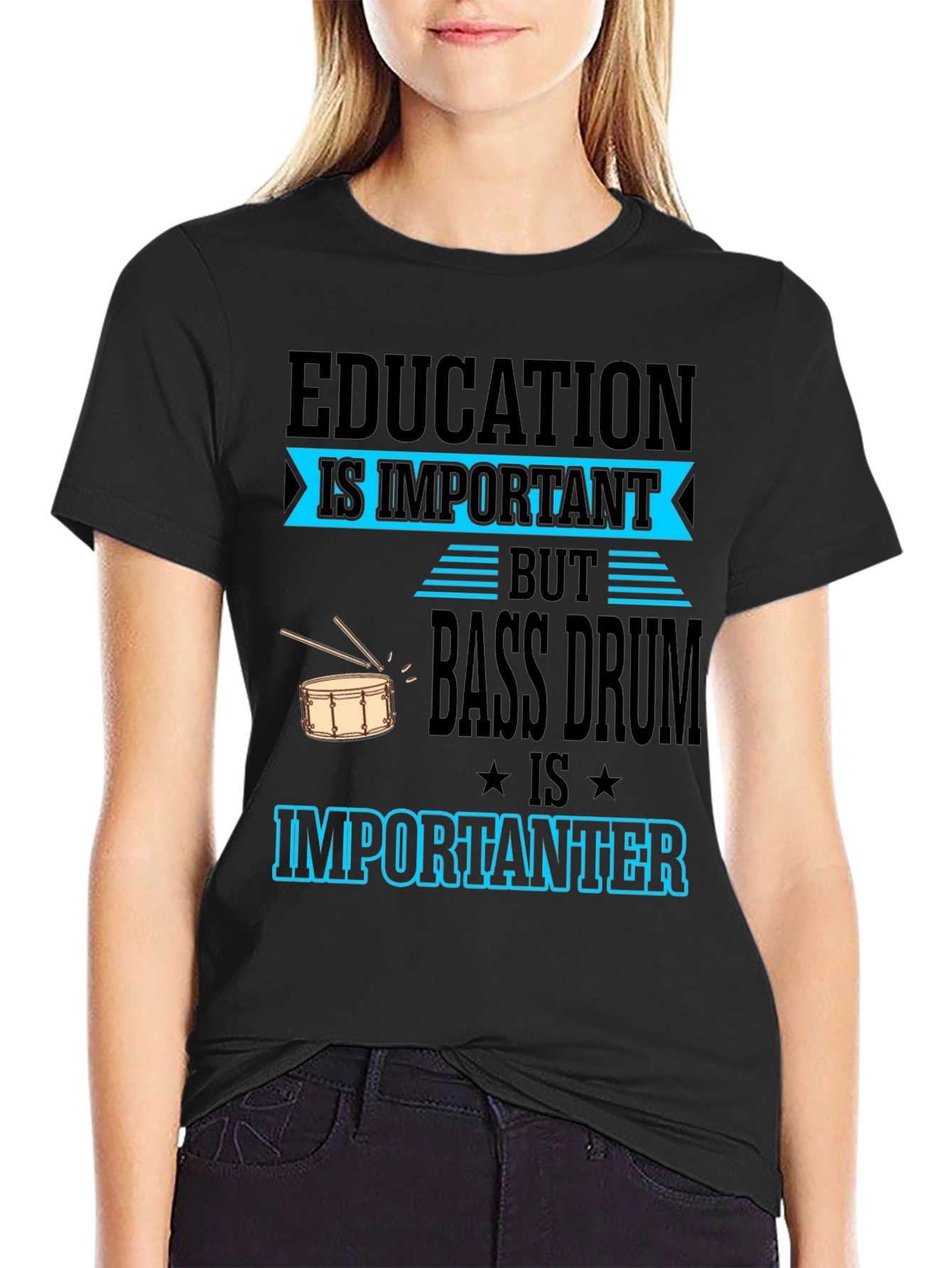Education is Important Bass Drum T-Shirt