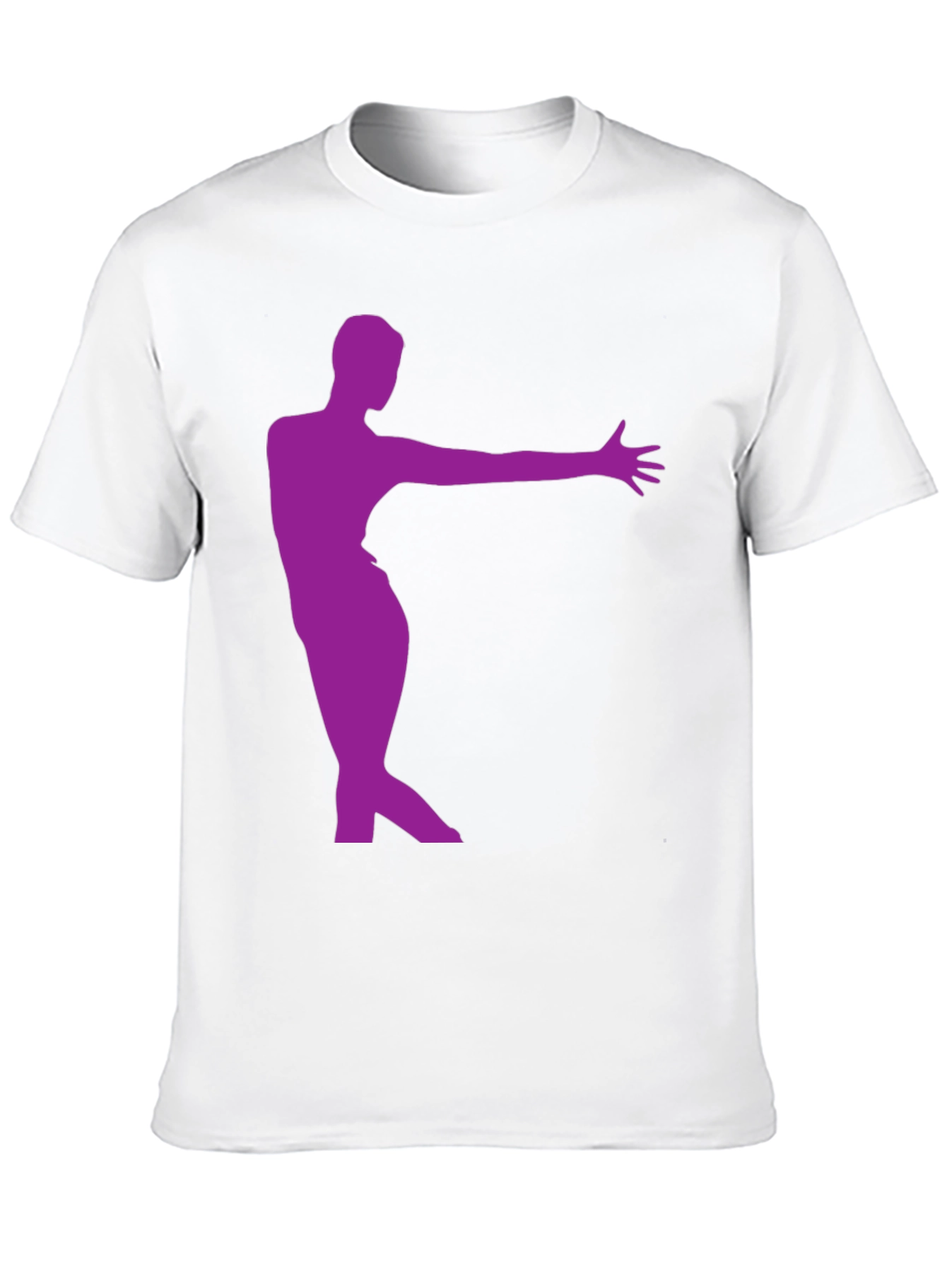 Stylish Black T-Shirt with Purple Dancer Design