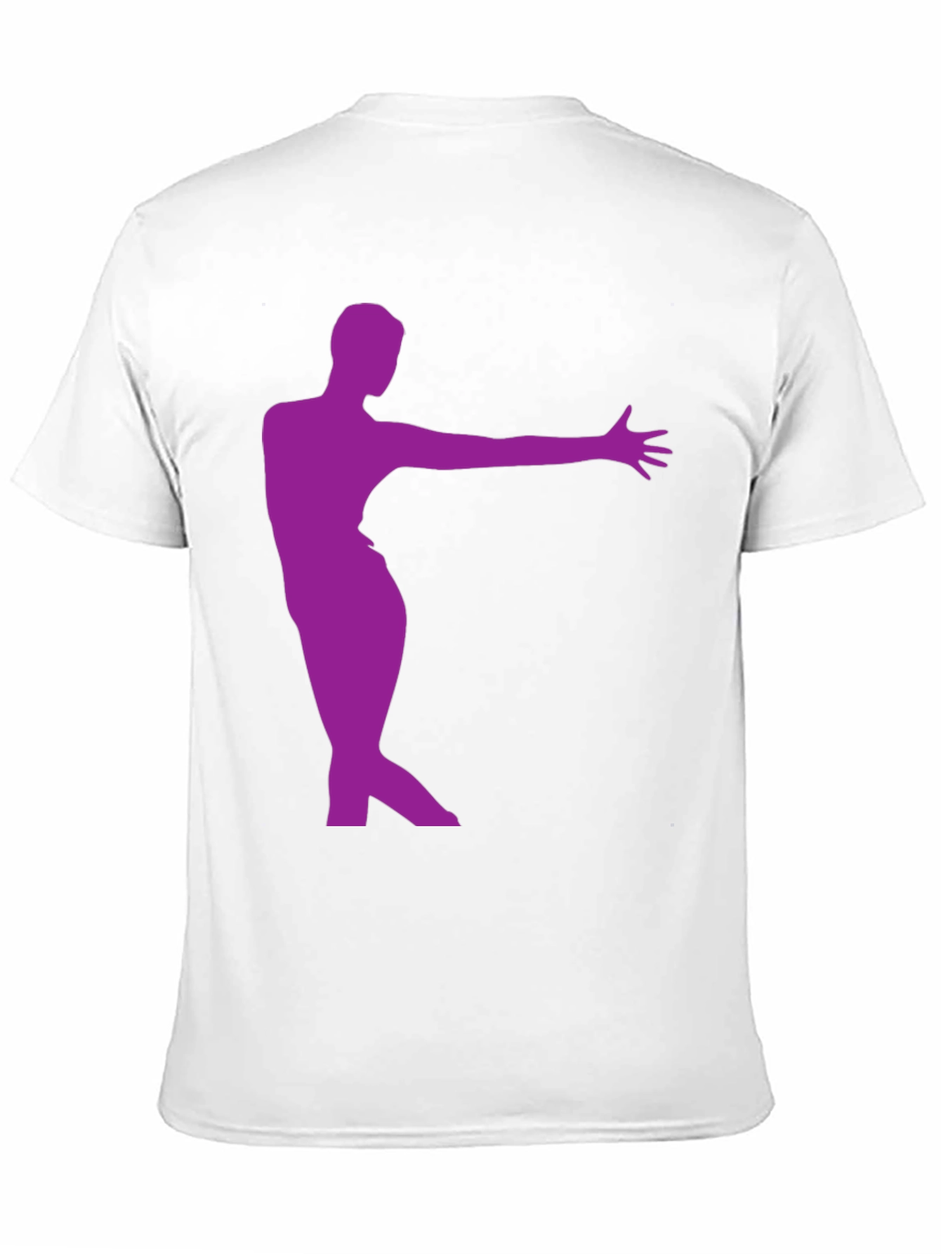 Stylish Black T-Shirt with Purple Dancer Design