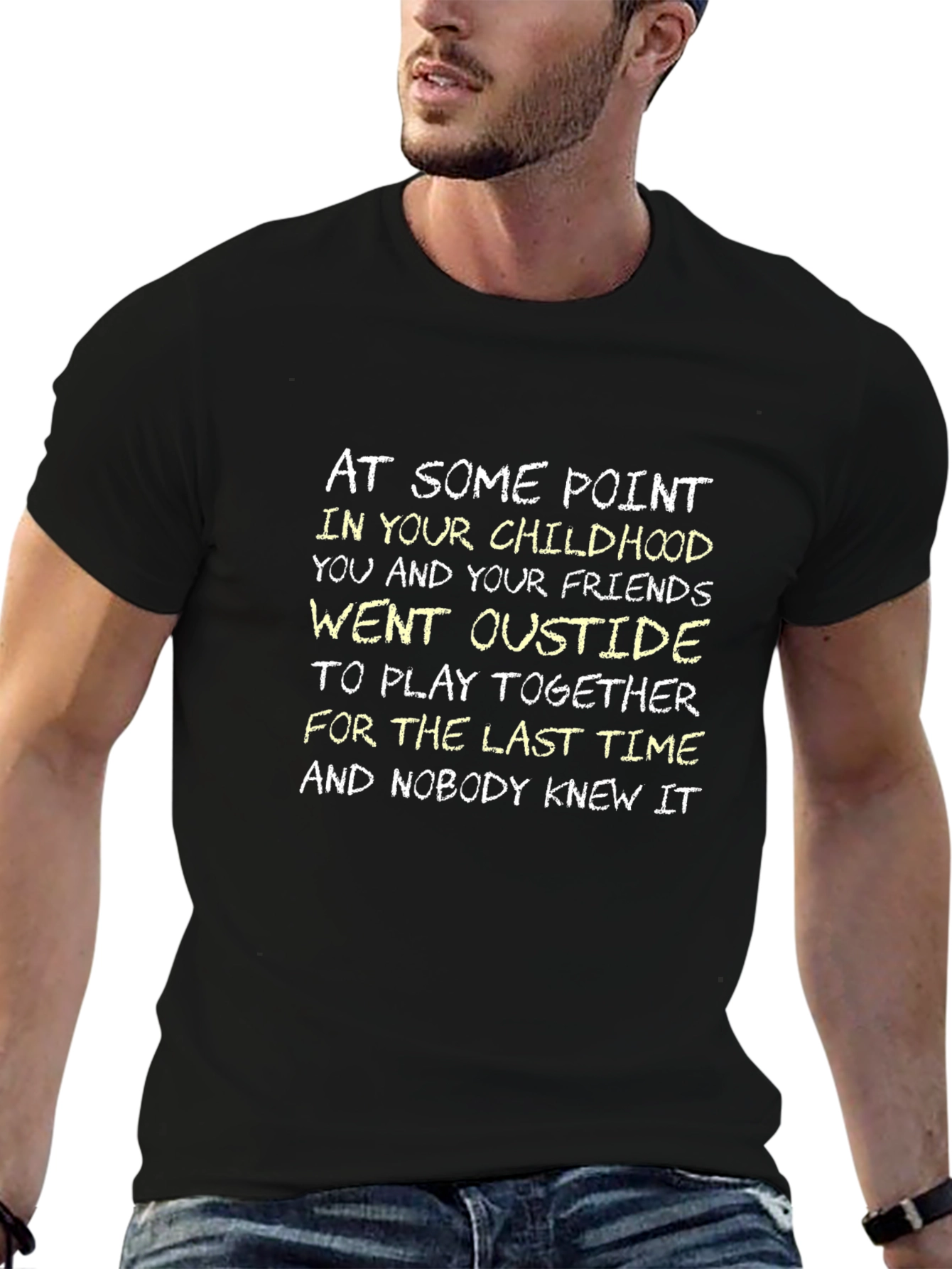 Childhood Memories Graphic Tee - Black