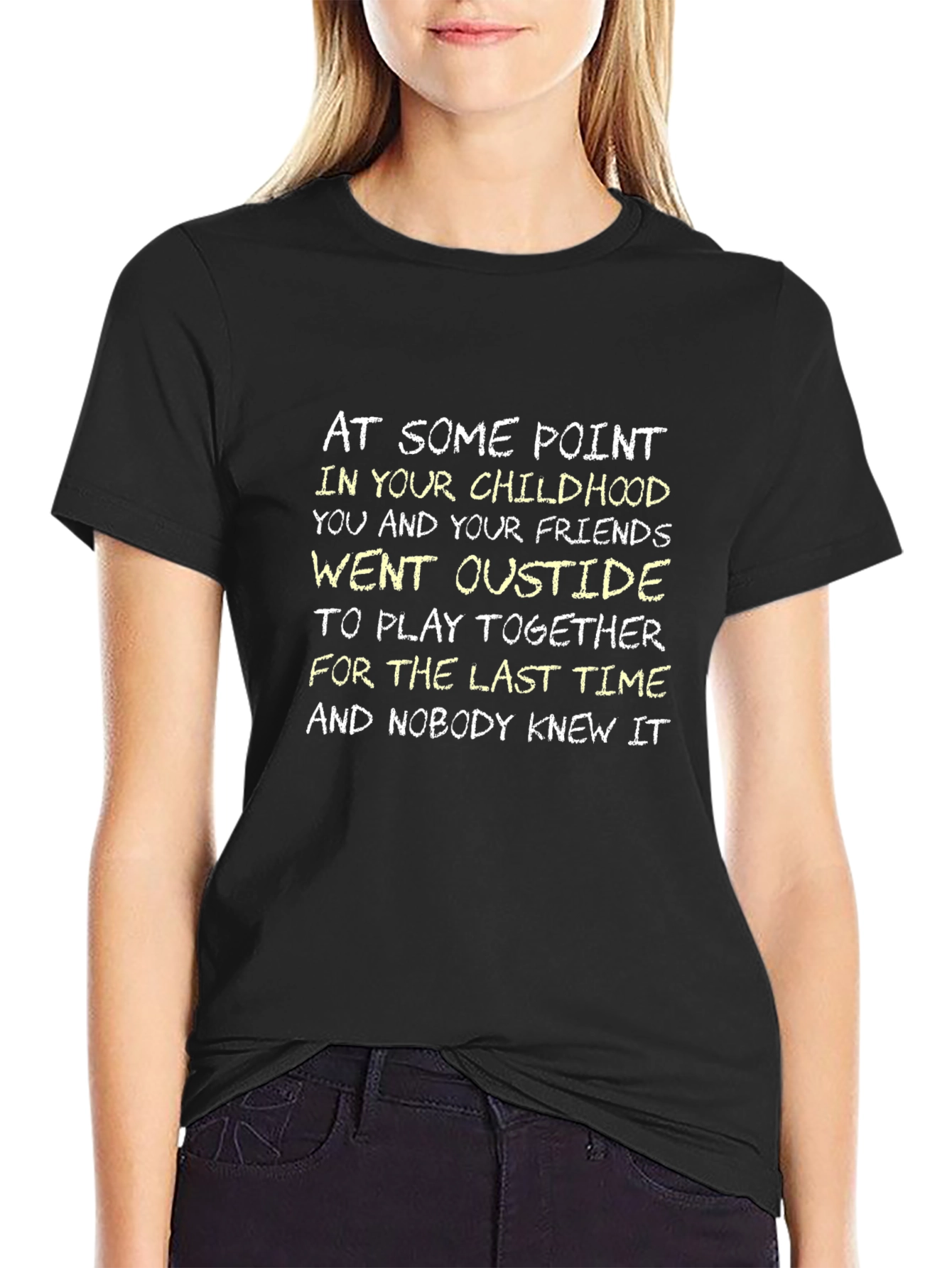 Childhood Memories Graphic Tee - Black