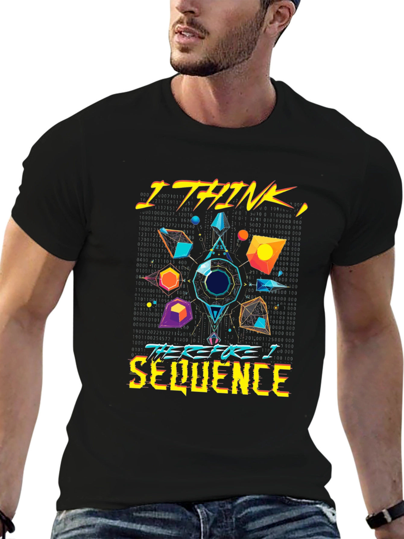 I Think Therefore I Sequence Graphic Tee