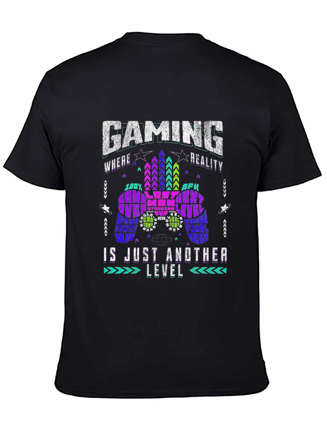 Gaming is Just Another Level Black T-Shirt