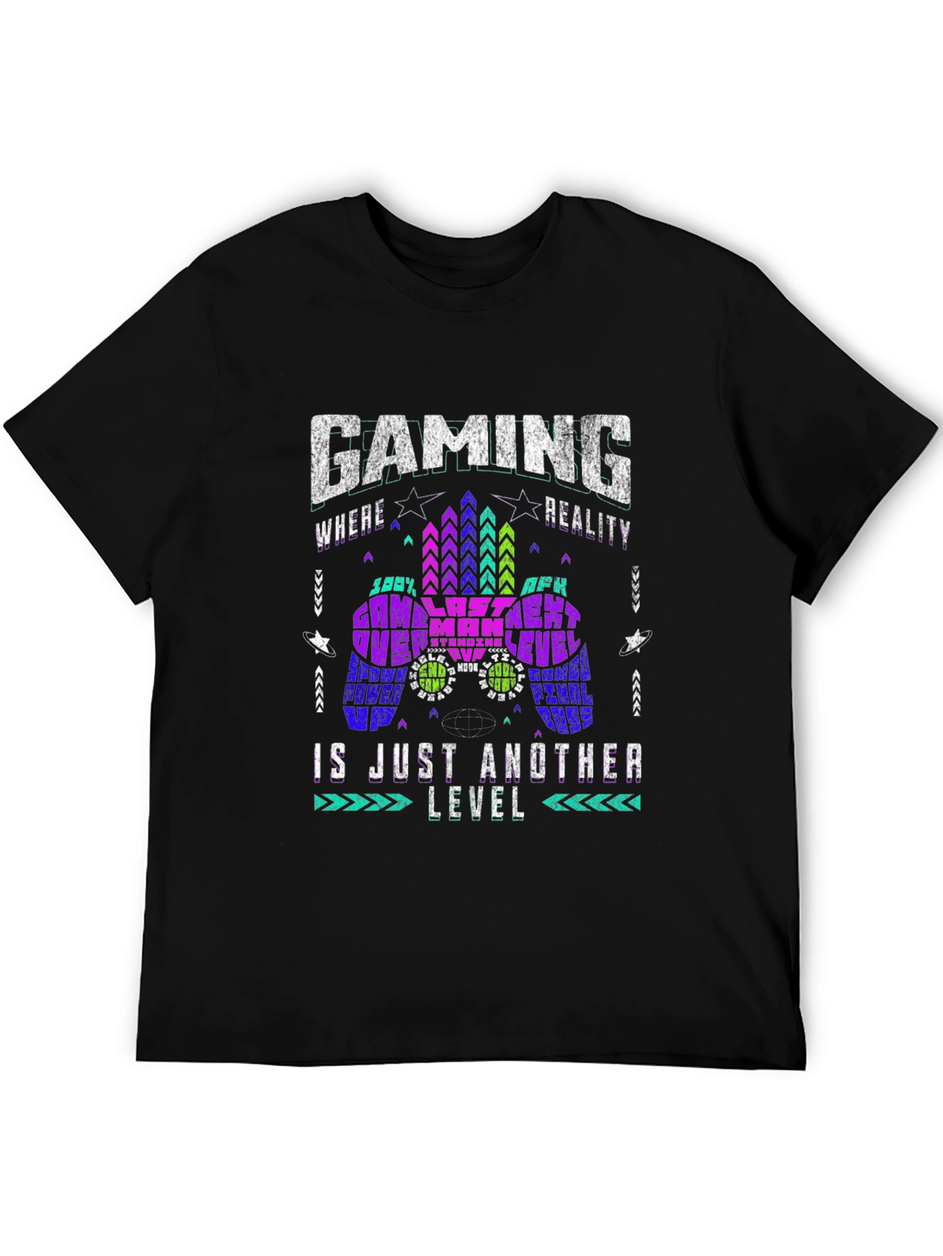 Gaming is Just Another Level Black T-Shirt