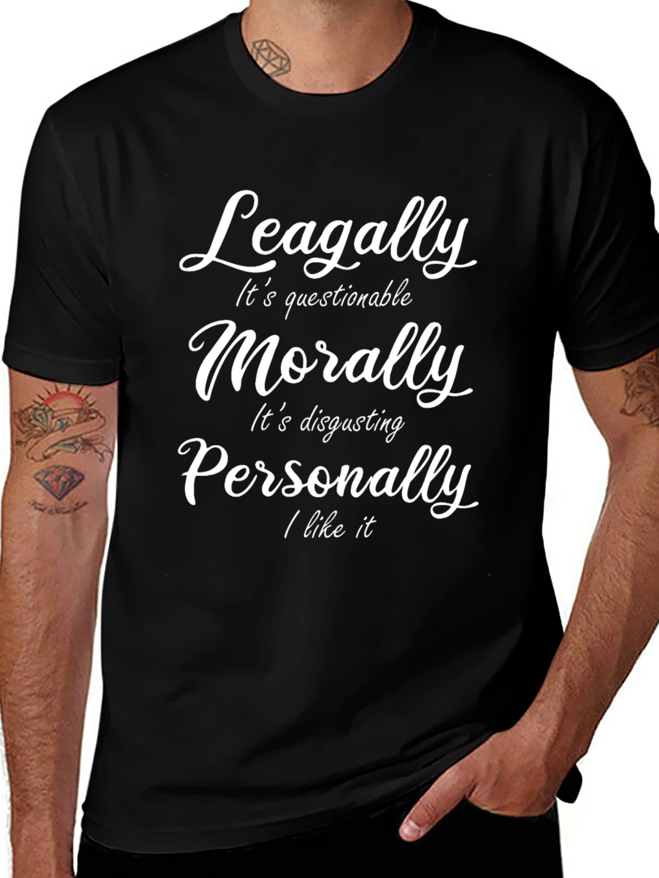 Questionable Morality Funny Graphic Tee