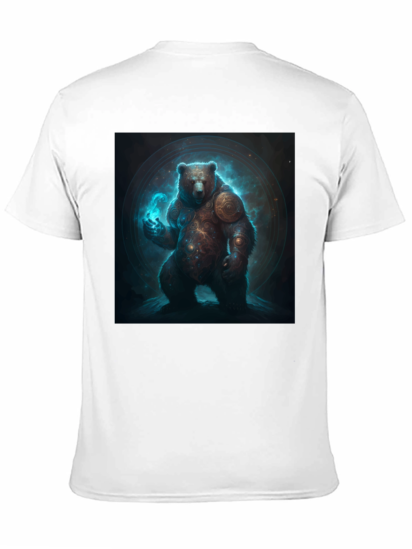 Mystic Bear Graphic Tee - Black Cotton Blend