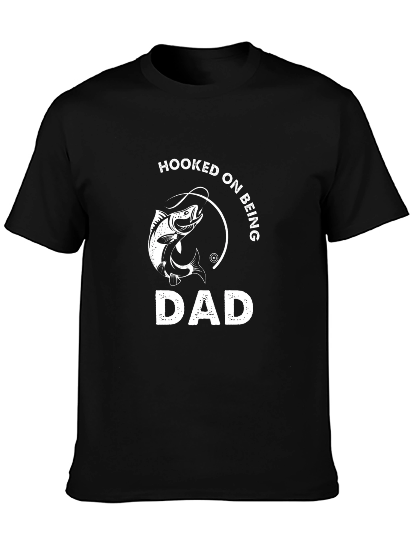 Hooked On Being Dad T-Shirt - Fishing Father Tee