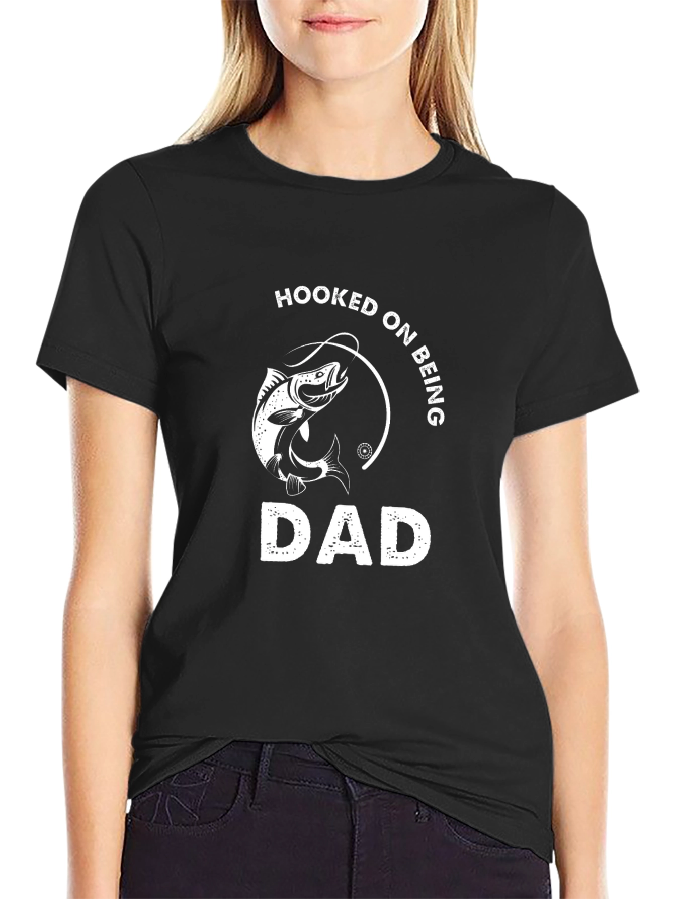 Hooked On Being Dad T-Shirt - Fishing Father Tee