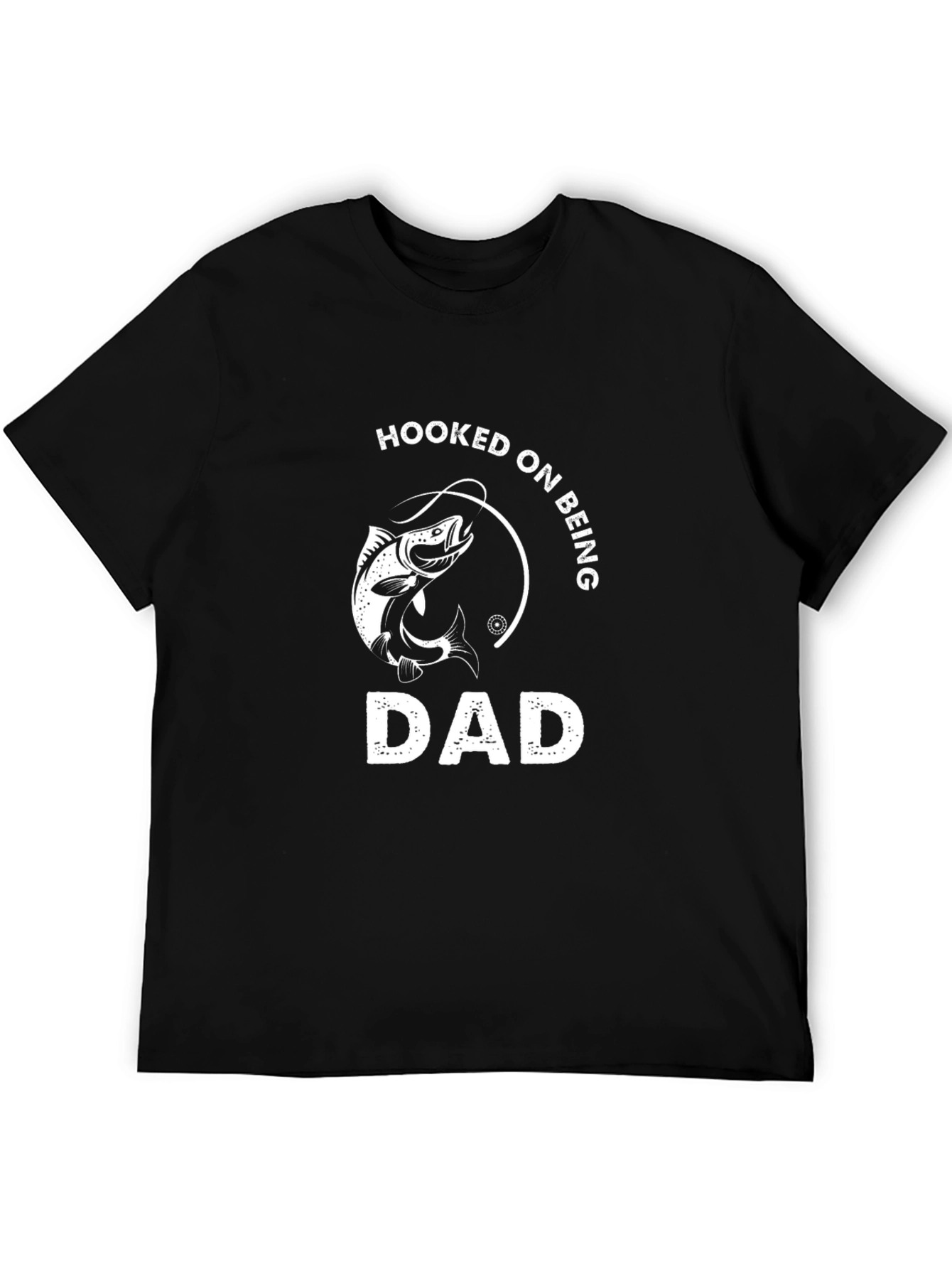 Hooked On Being Dad T-Shirt - Fishing Father Tee