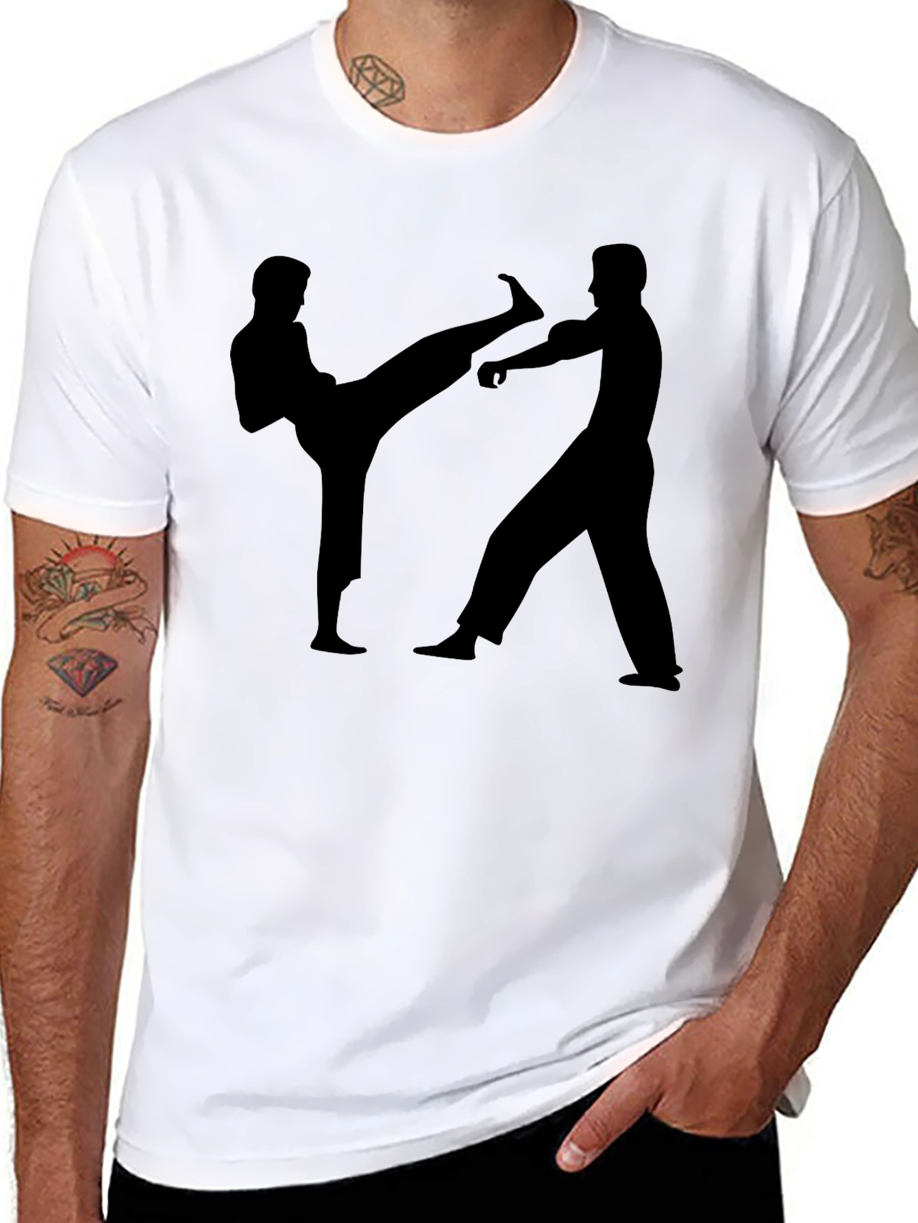 Martial Arts Graphic Black T-Shirt