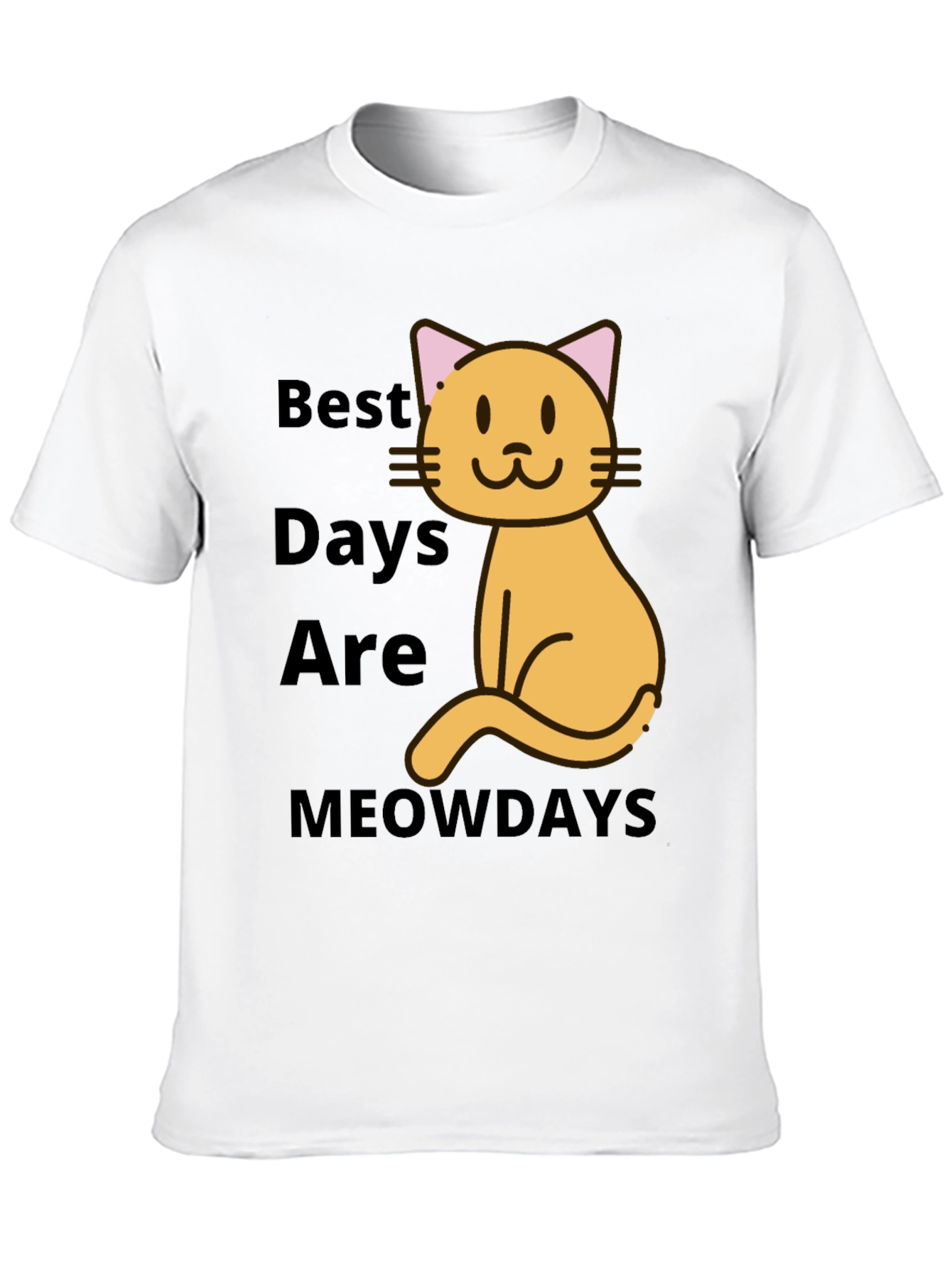 Best Meowdays Graphic T-Shirt - Cat Lover Tee