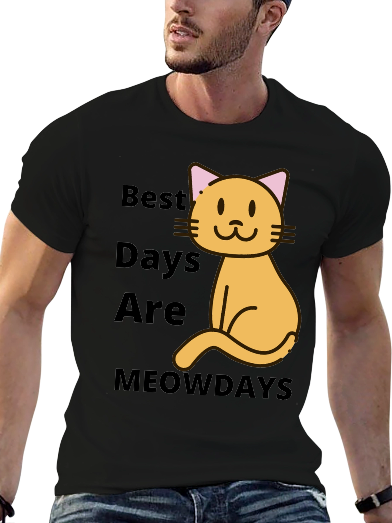 Best Meowdays Graphic T-Shirt - Cat Lover Tee
