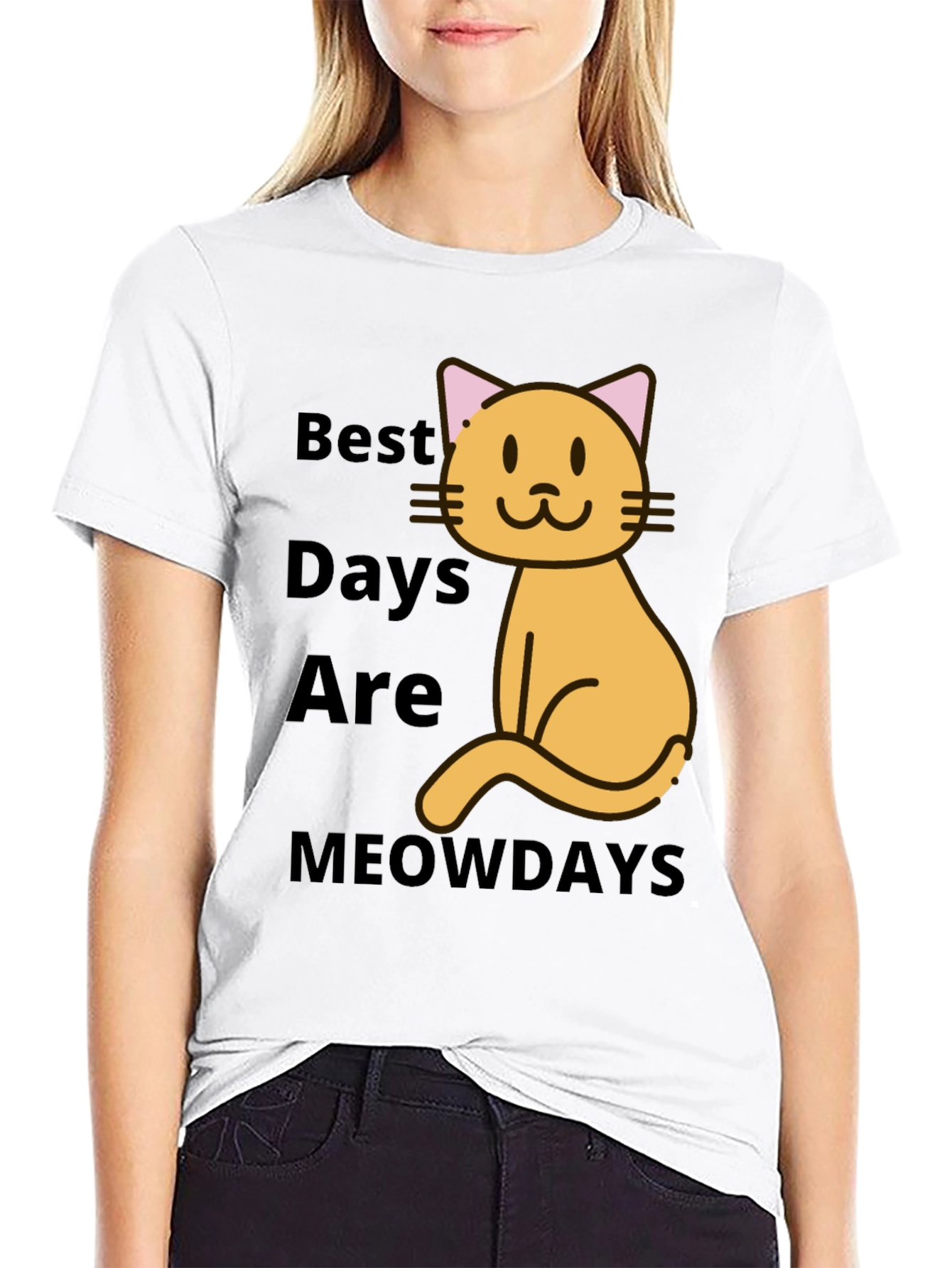 Best Meowdays Graphic T-Shirt - Cat Lover Tee