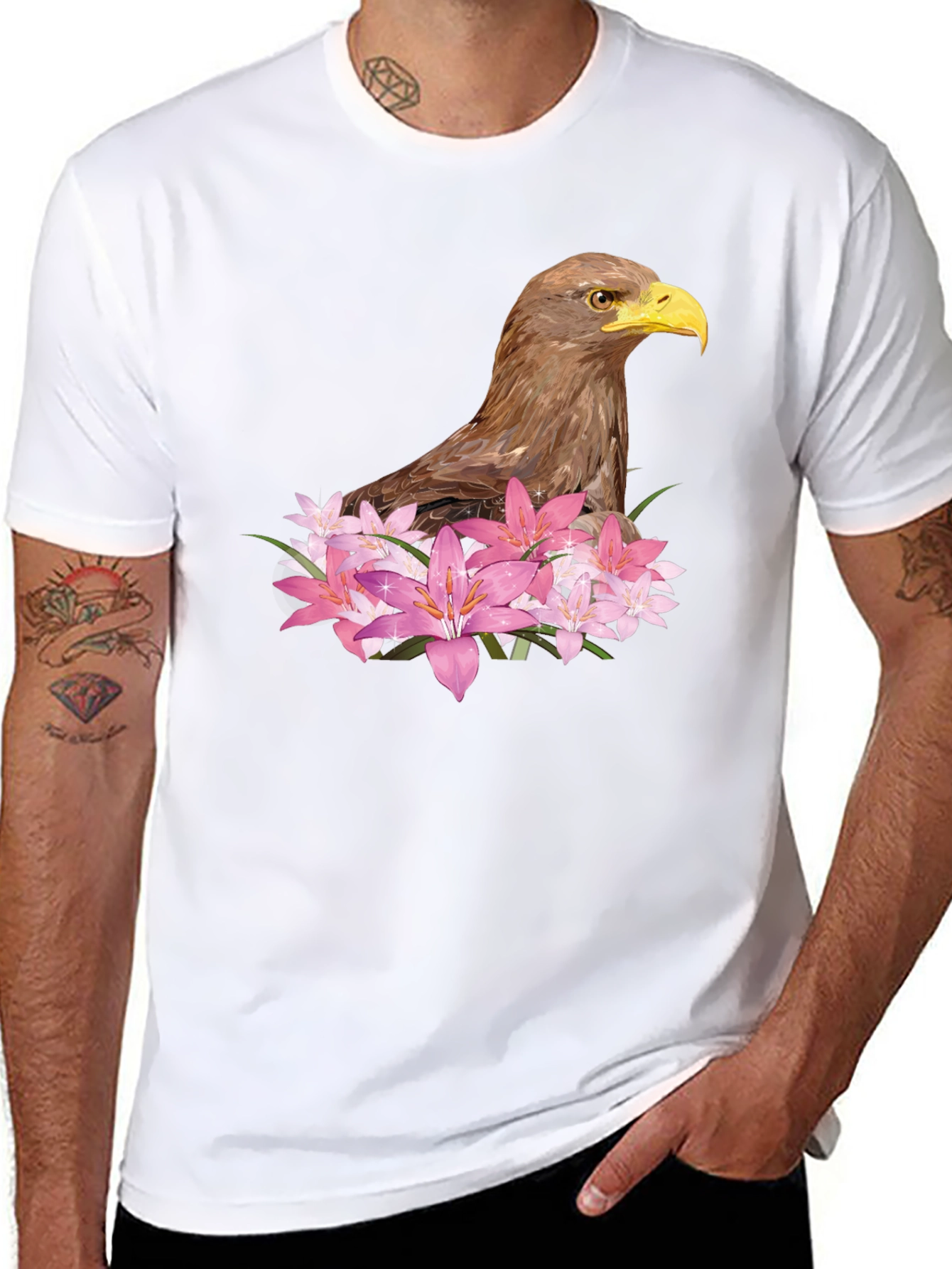 Eagle & Lily Graphic Tee - Mens Black T-Shirt