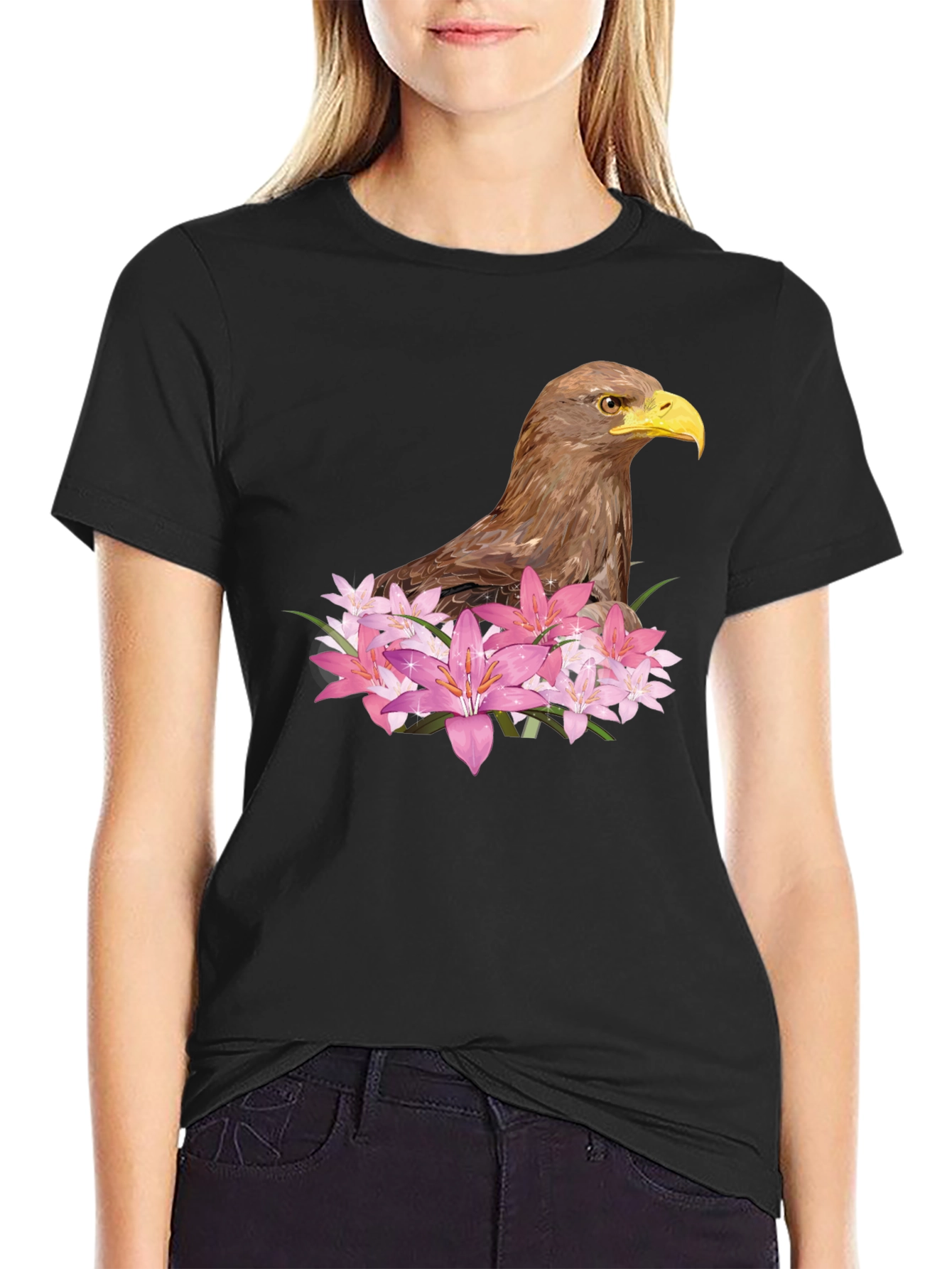 Eagle & Lily Graphic Tee - Mens Black T-Shirt