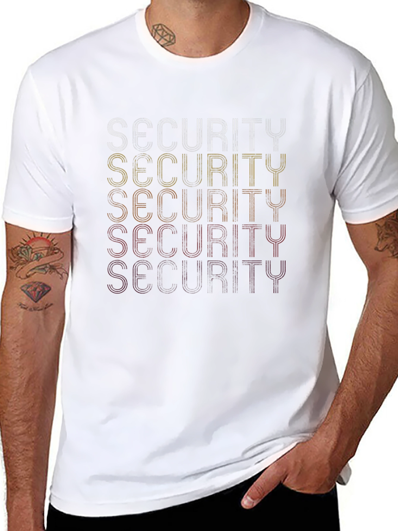 Retro Security T-Shirt - Stylish Protection Tee