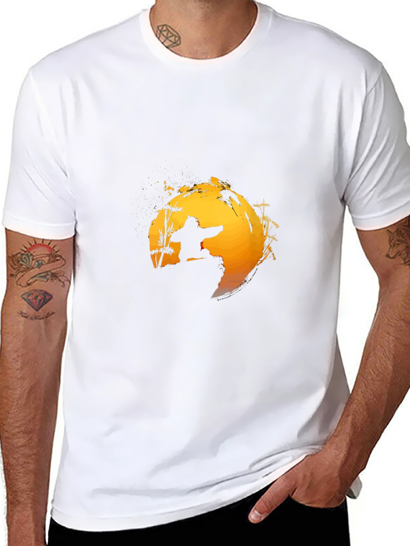 Kung Fu Sunset T-Shirt - Martial Arts Graphic Tee