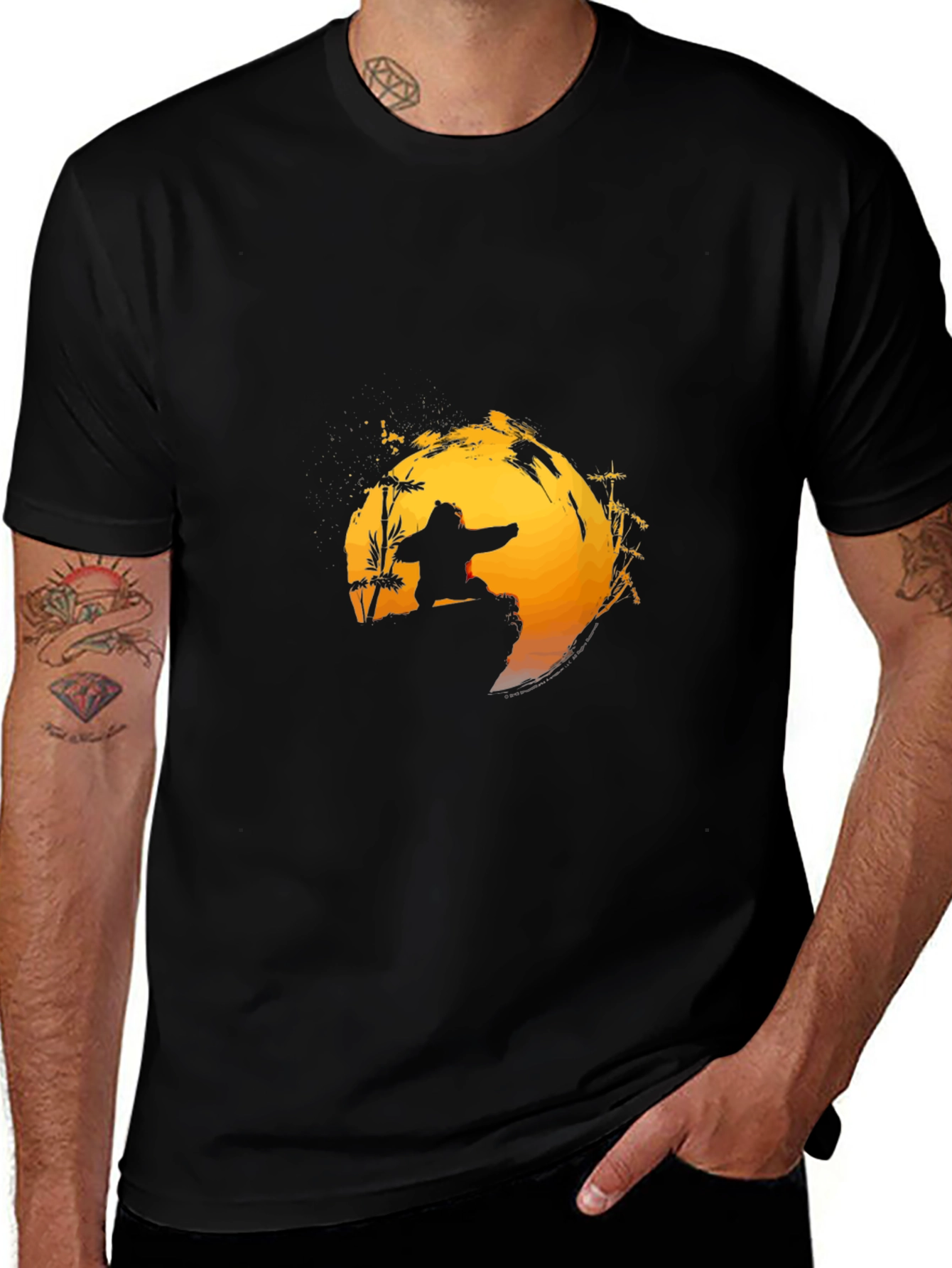 Kung Fu Sunset T-Shirt - Martial Arts Graphic Tee