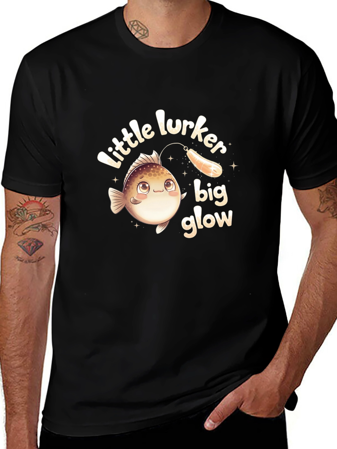 Little Lurker Big Glow Angler Fish T-Shirt