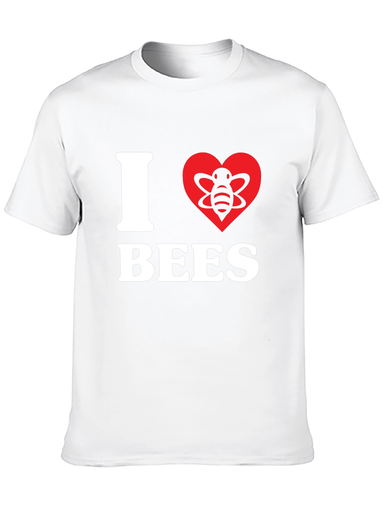 I Heart Bees Graphic Tee - Black Cotton T-Shirt